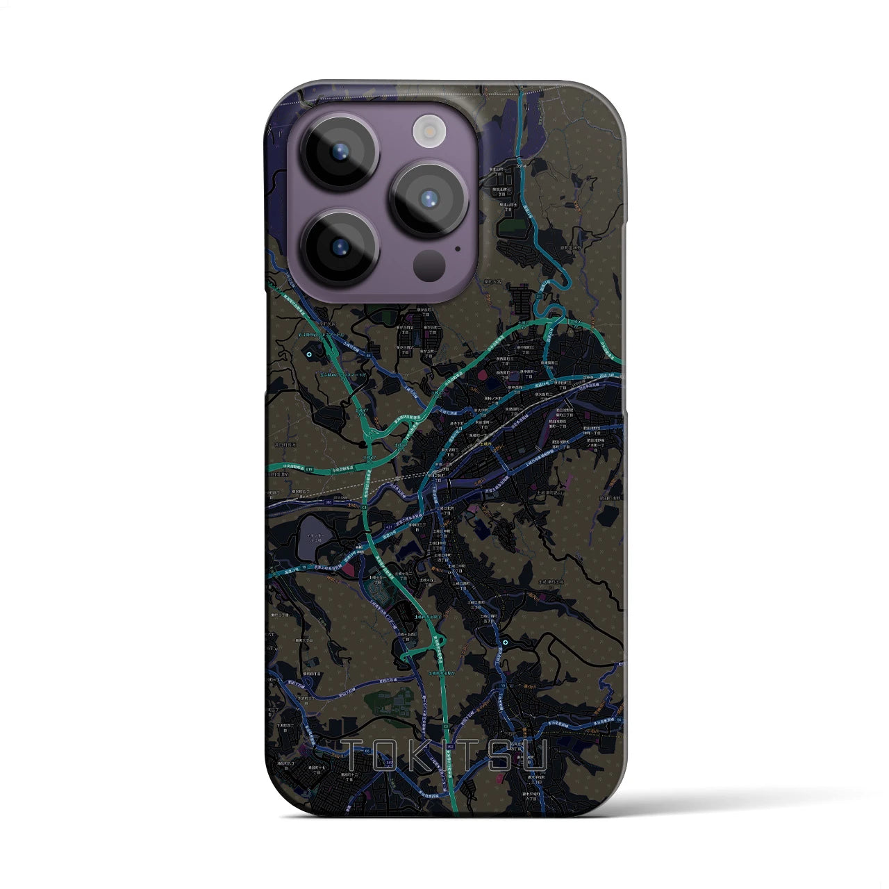 【土岐津(岐阜県)】地図柄iPhoneケース(バックカバータイプ)