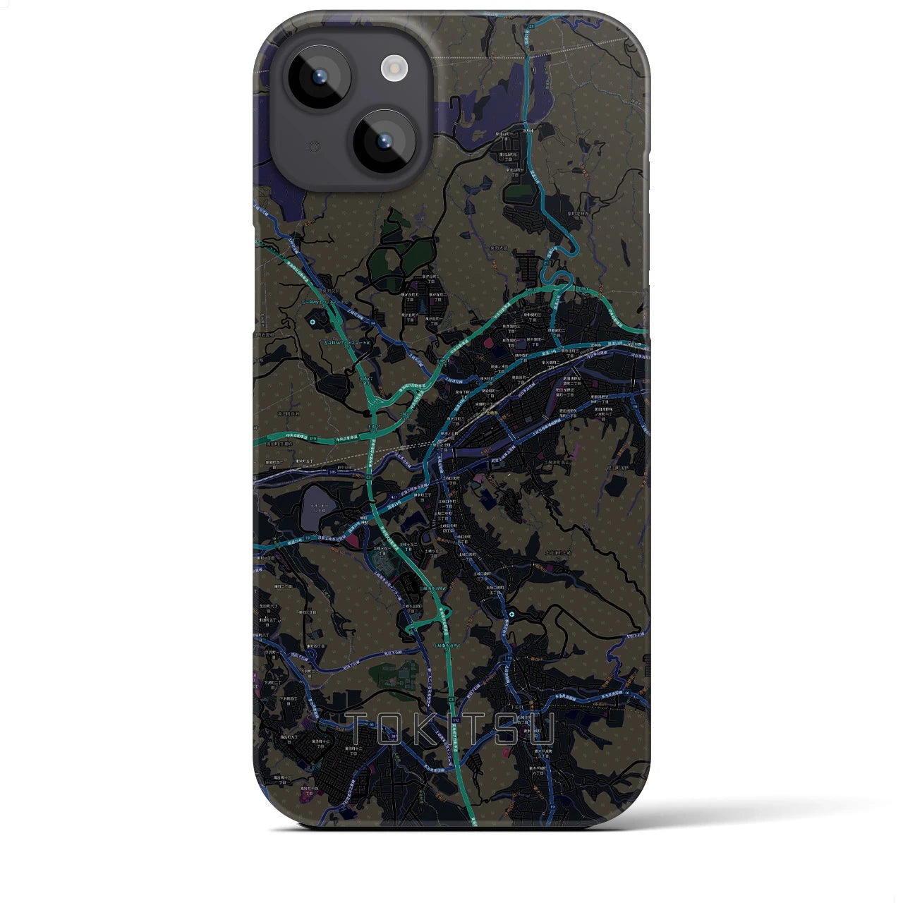 【土岐津(岐阜県)】地図柄iPhoneケース(バックカバータイプ)