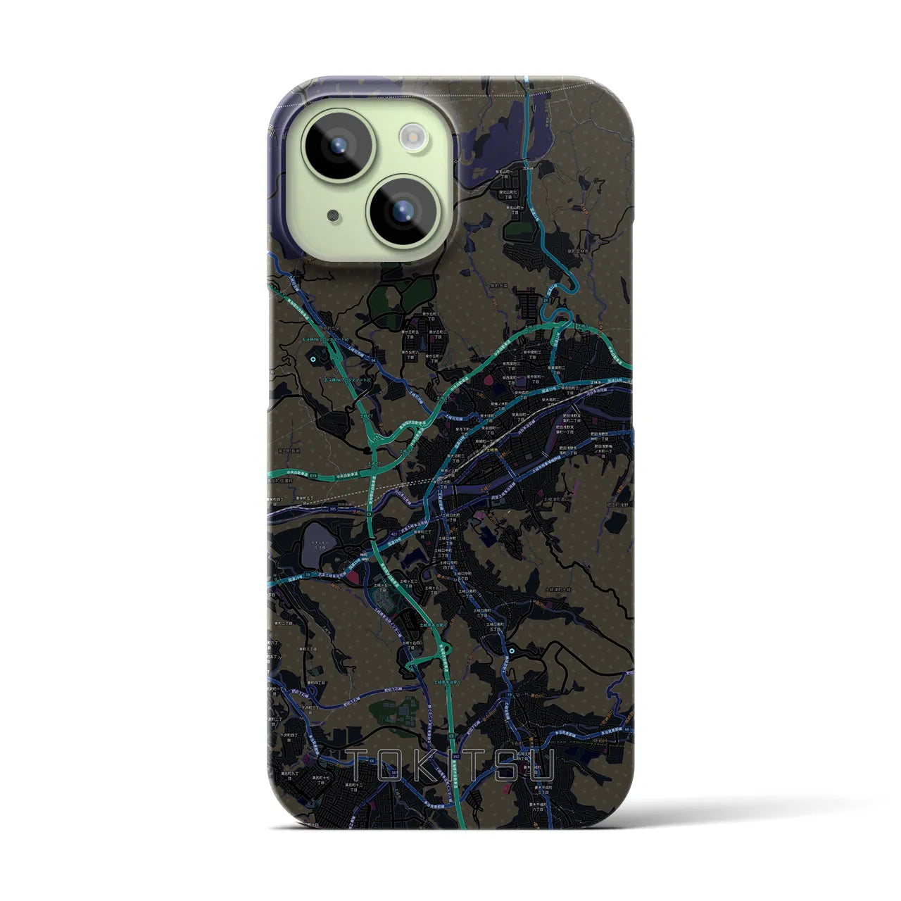 【土岐津(岐阜県)】地図柄iPhoneケース(バックカバータイプ)