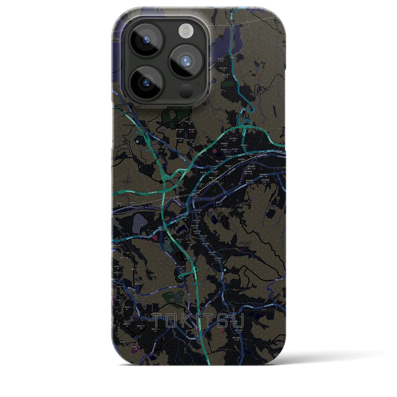 【土岐津(岐阜県)】地図柄iPhoneケース(バックカバータイプ)