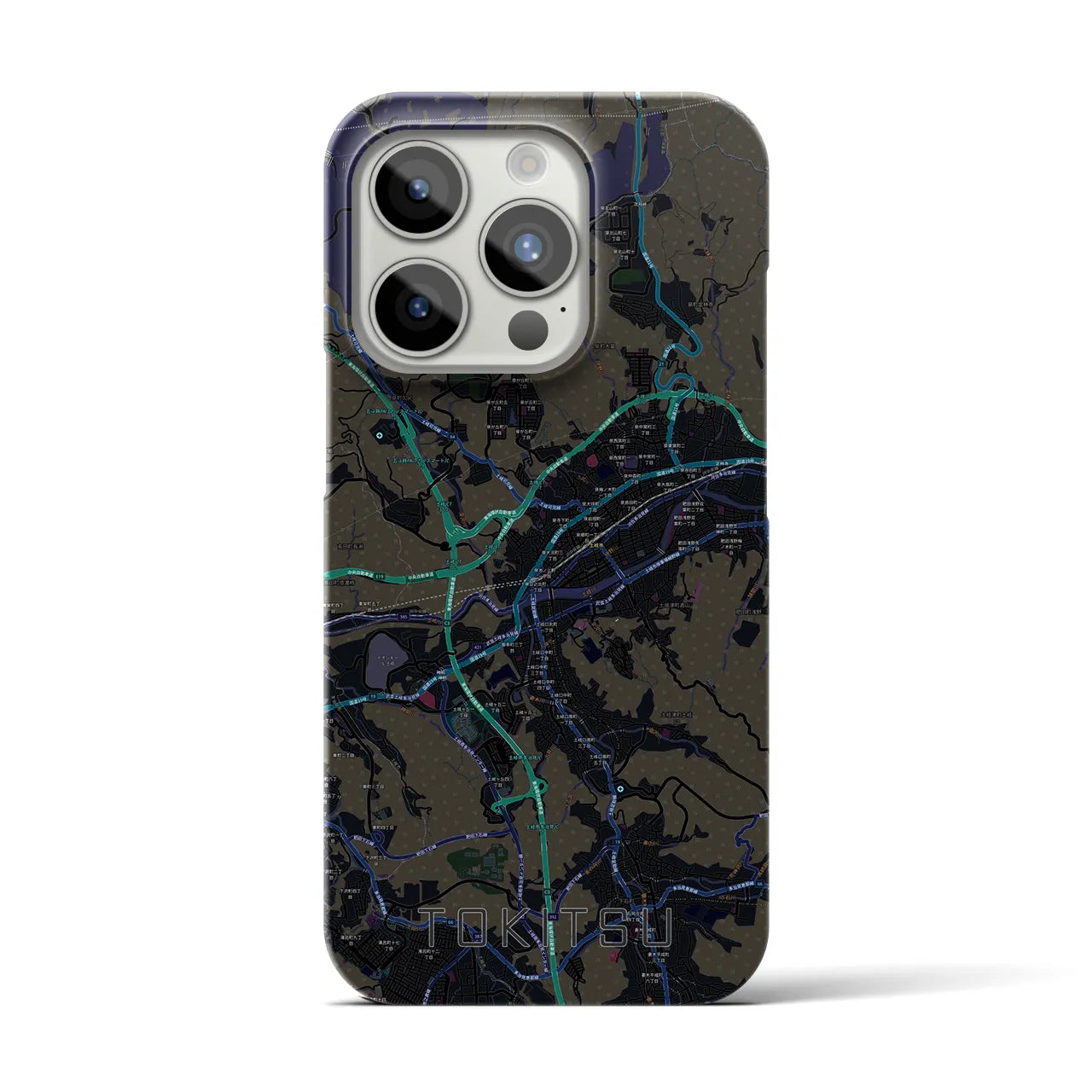 【土岐津(岐阜県)】地図柄iPhoneケース(バックカバータイプ)