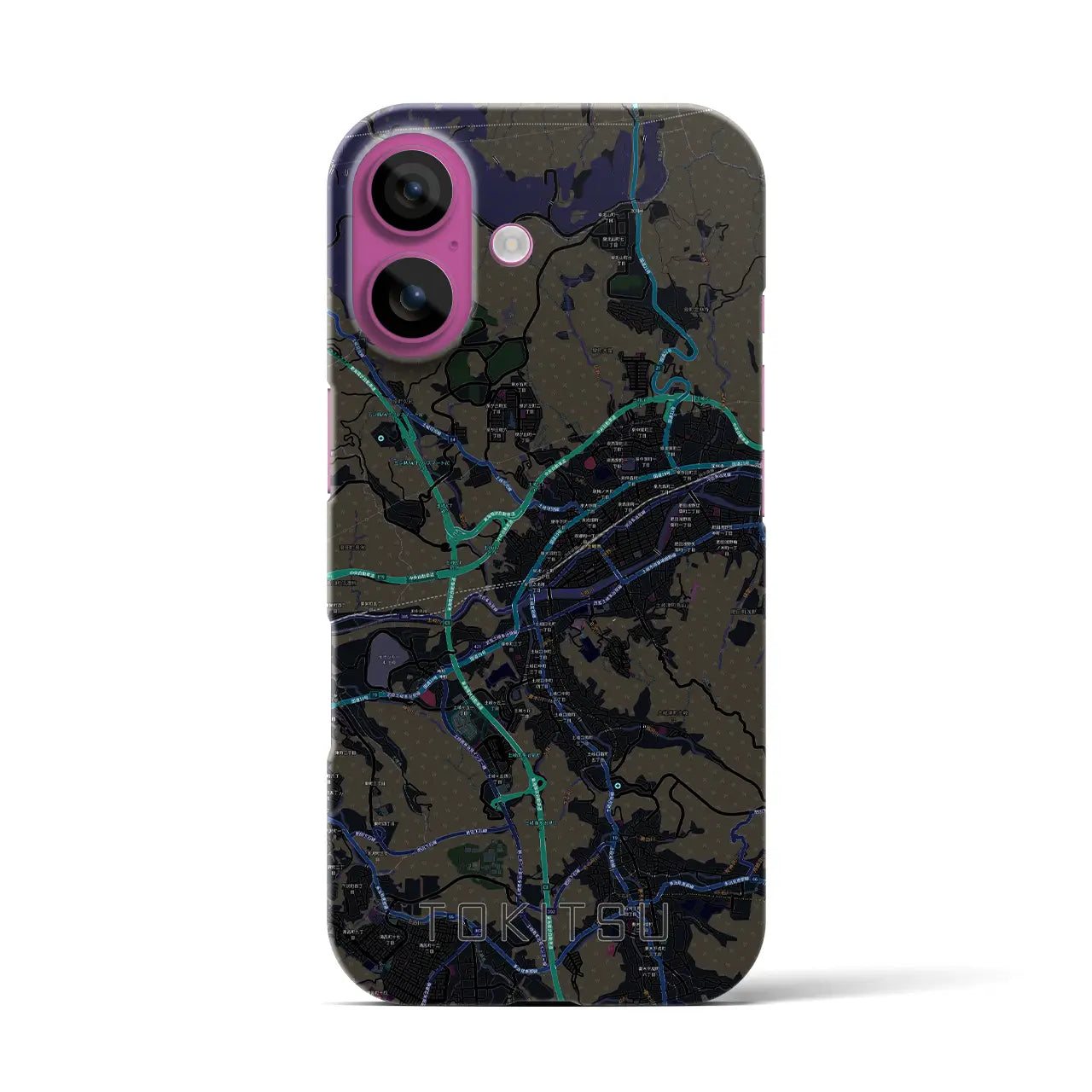 【土岐津(岐阜県)】地図柄iPhoneケース(バックカバータイプ)