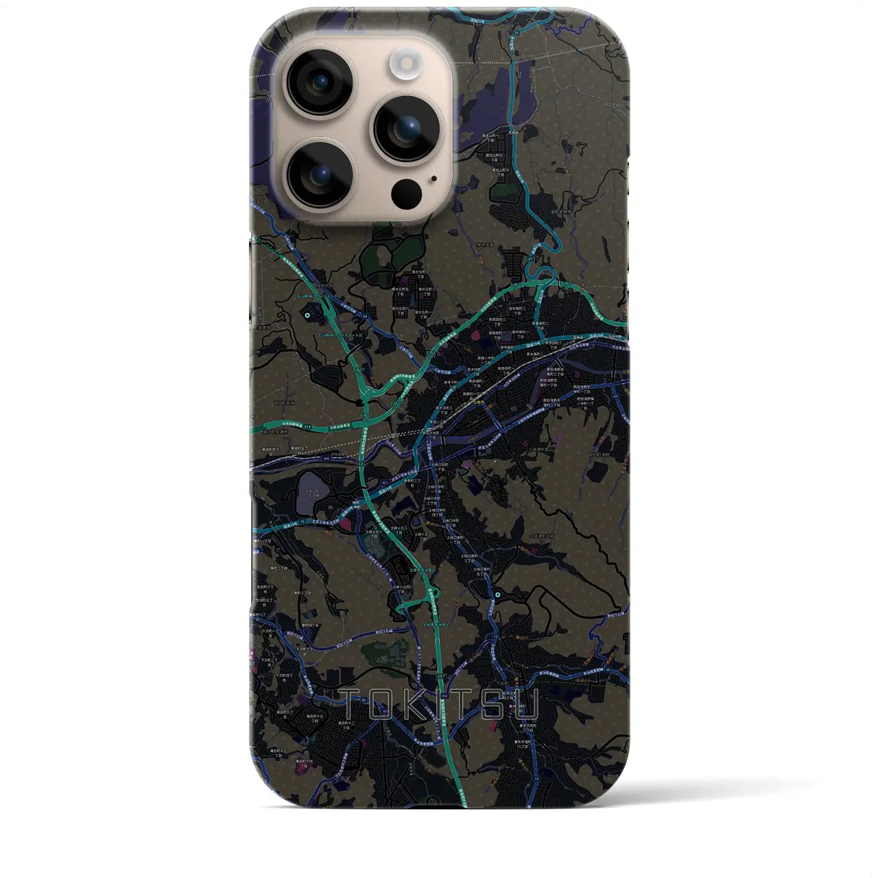 【土岐津(岐阜県)】地図柄iPhoneケース(バックカバータイプ)