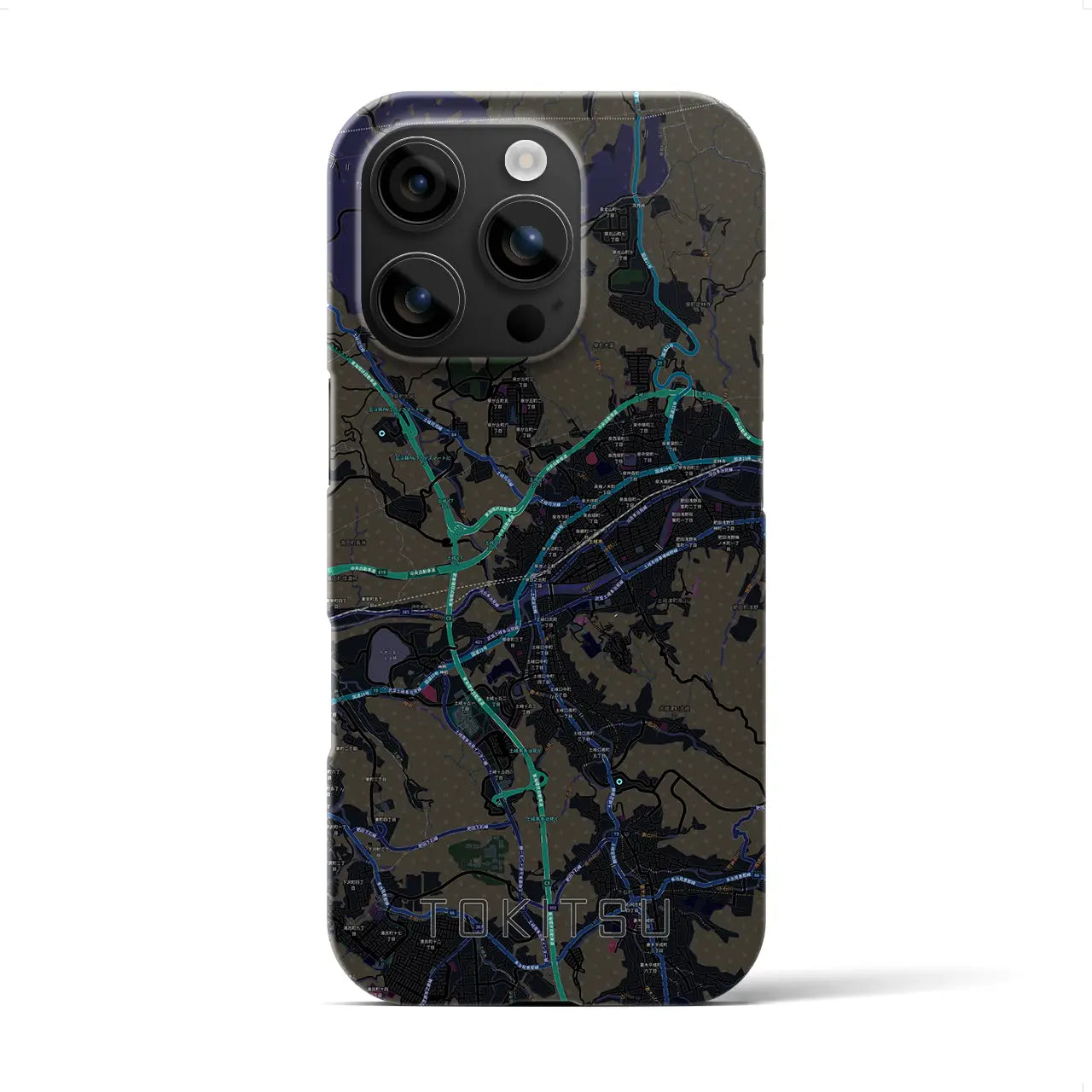 【土岐津(岐阜県)】地図柄iPhoneケース(バックカバータイプ)