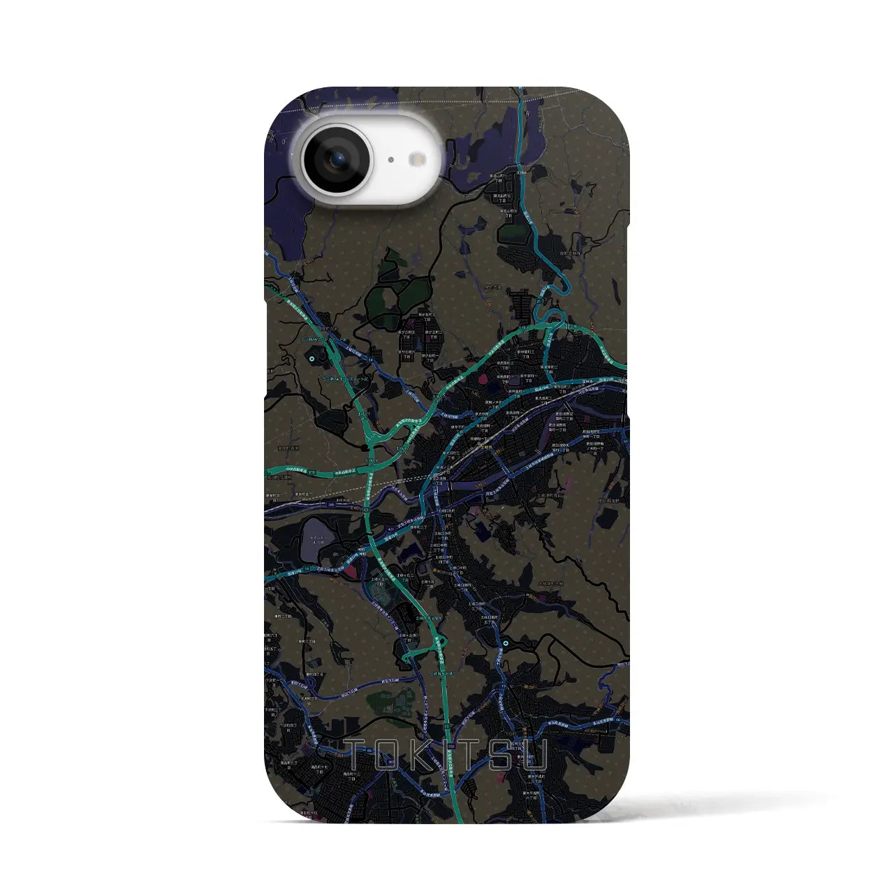 【土岐津(岐阜県)】地図柄iPhoneケース(バックカバータイプ)