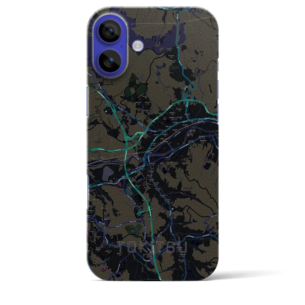 【土岐津(岐阜県)】地図柄iPhoneケース(バックカバータイプ)