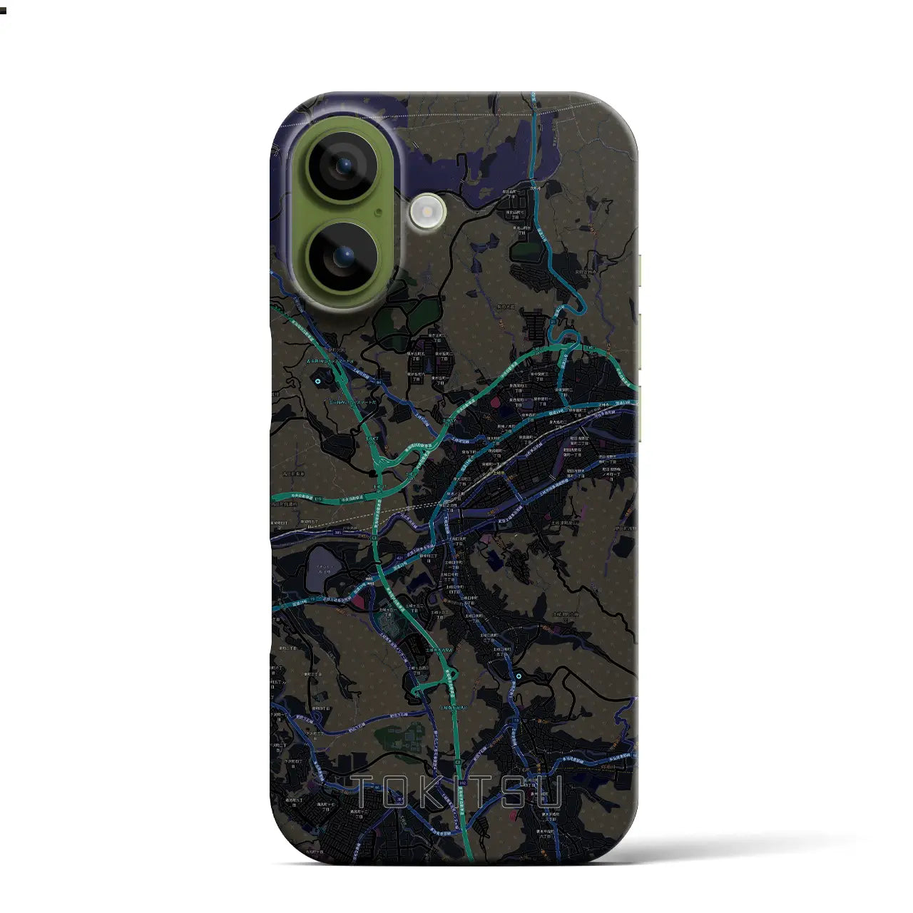 【土岐津(岐阜県)】地図柄iPhoneケース(バックカバータイプ)