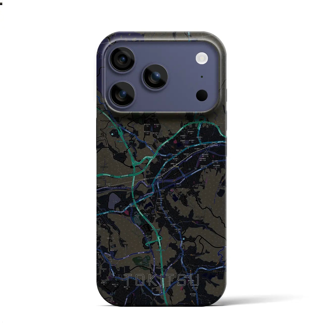 【土岐津(岐阜県)】地図柄iPhoneケース(バックカバータイプ)