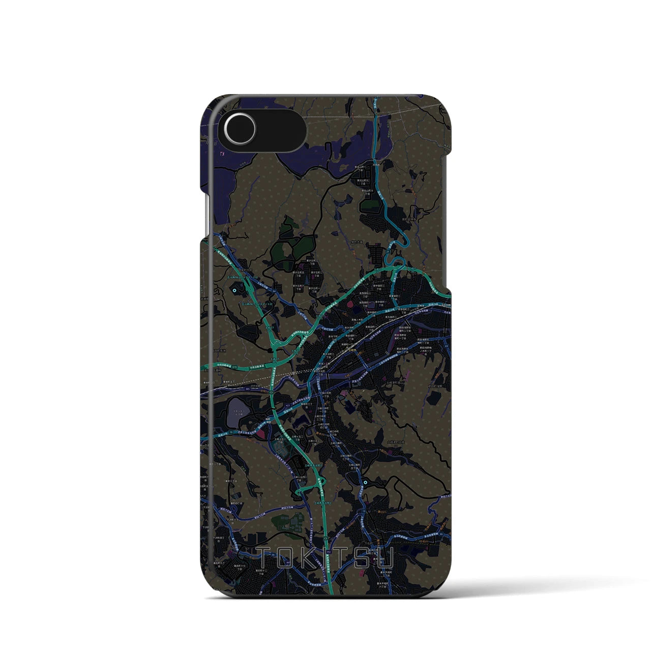 【土岐津(岐阜県)】地図柄iPhoneケース(バックカバータイプ)