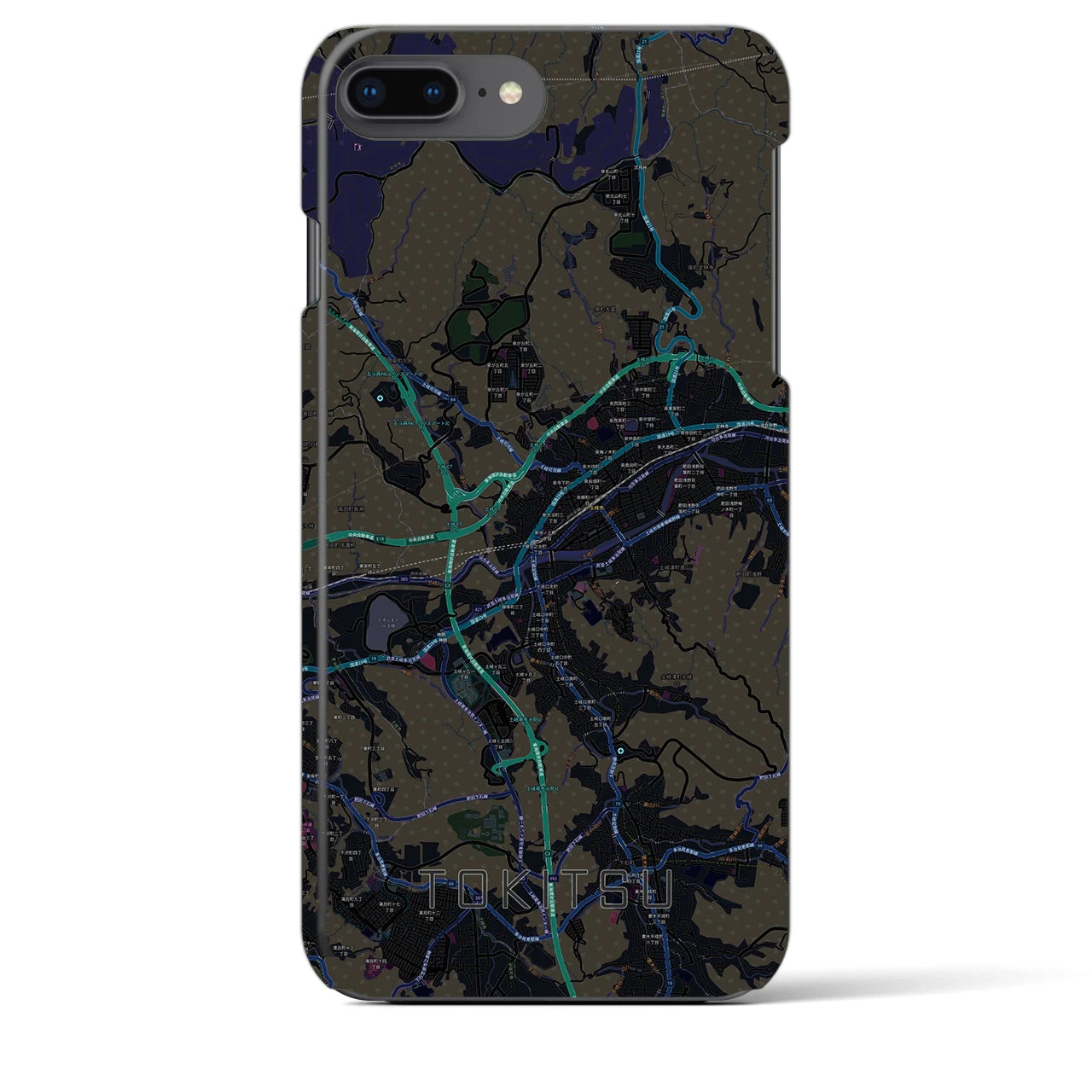 【土岐津(岐阜県)】地図柄iPhoneケース(バックカバータイプ)