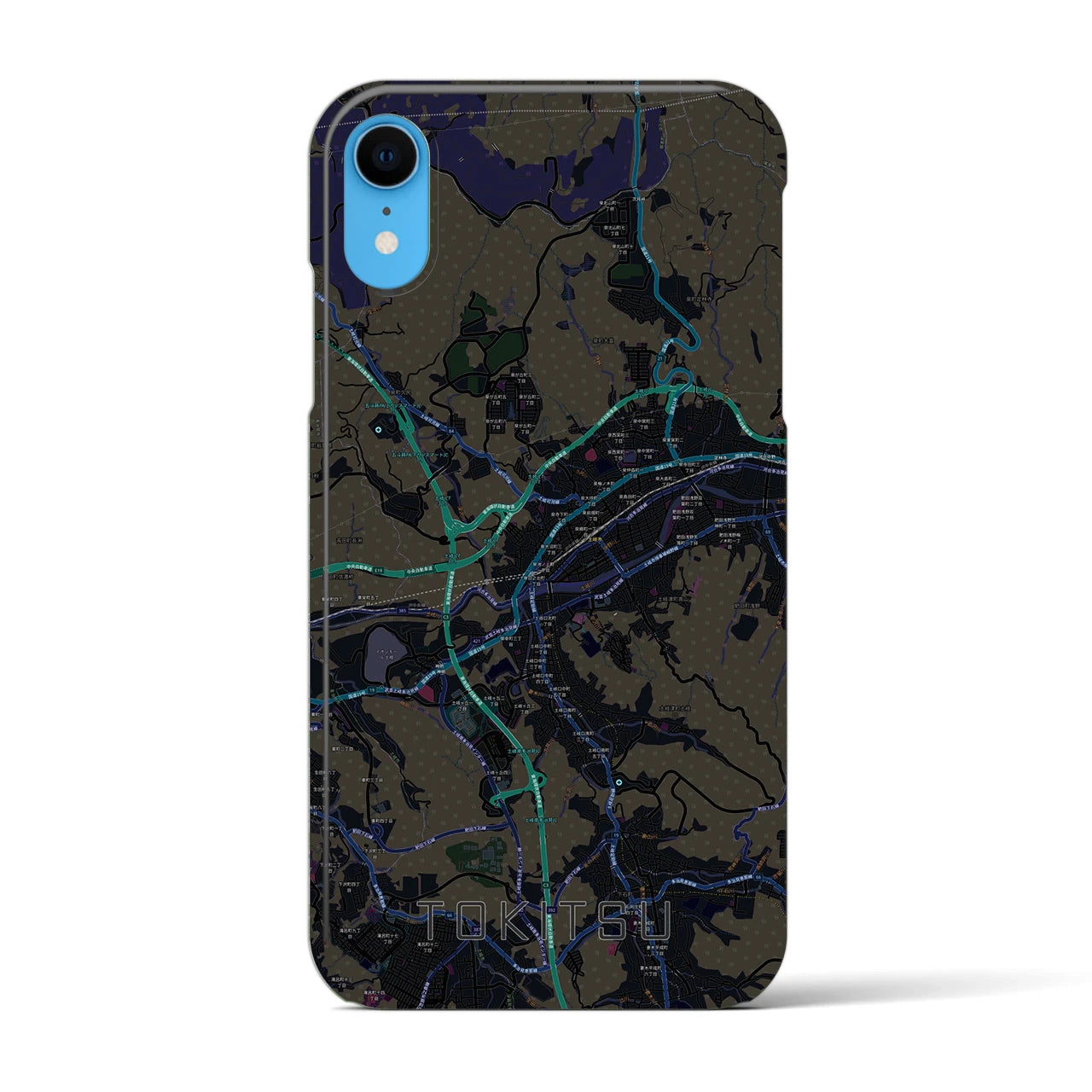 【土岐津(岐阜県)】地図柄iPhoneケース(バックカバータイプ)