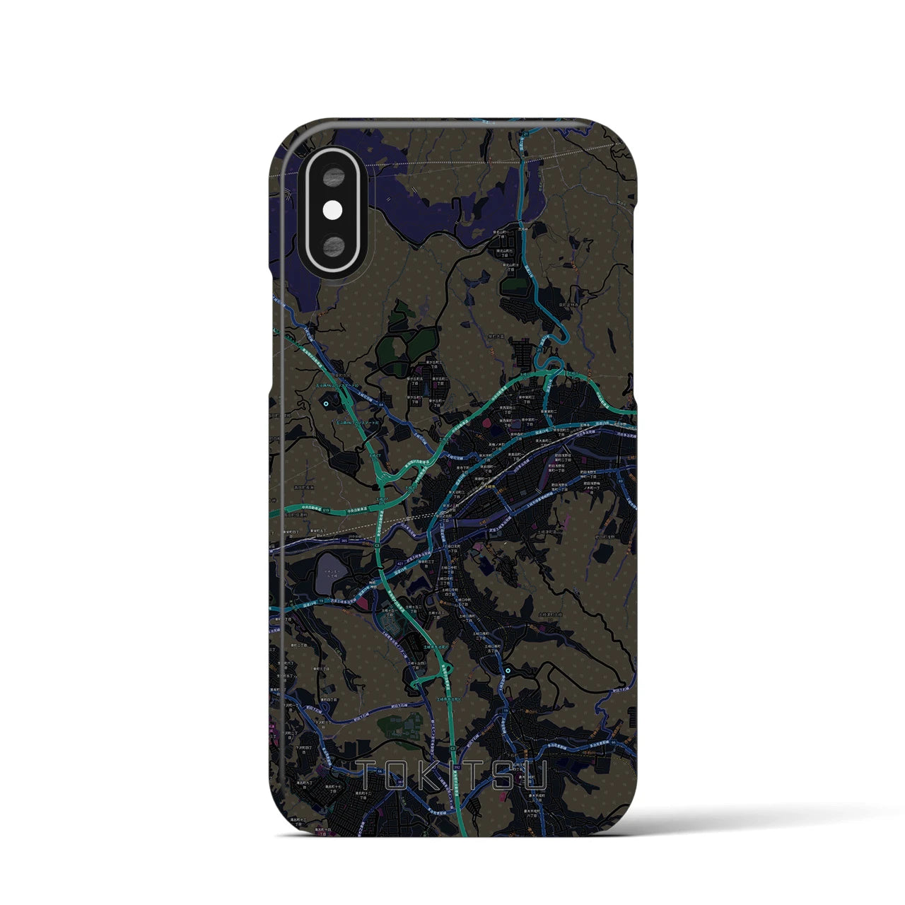 【土岐津(岐阜県)】地図柄iPhoneケース(バックカバータイプ)