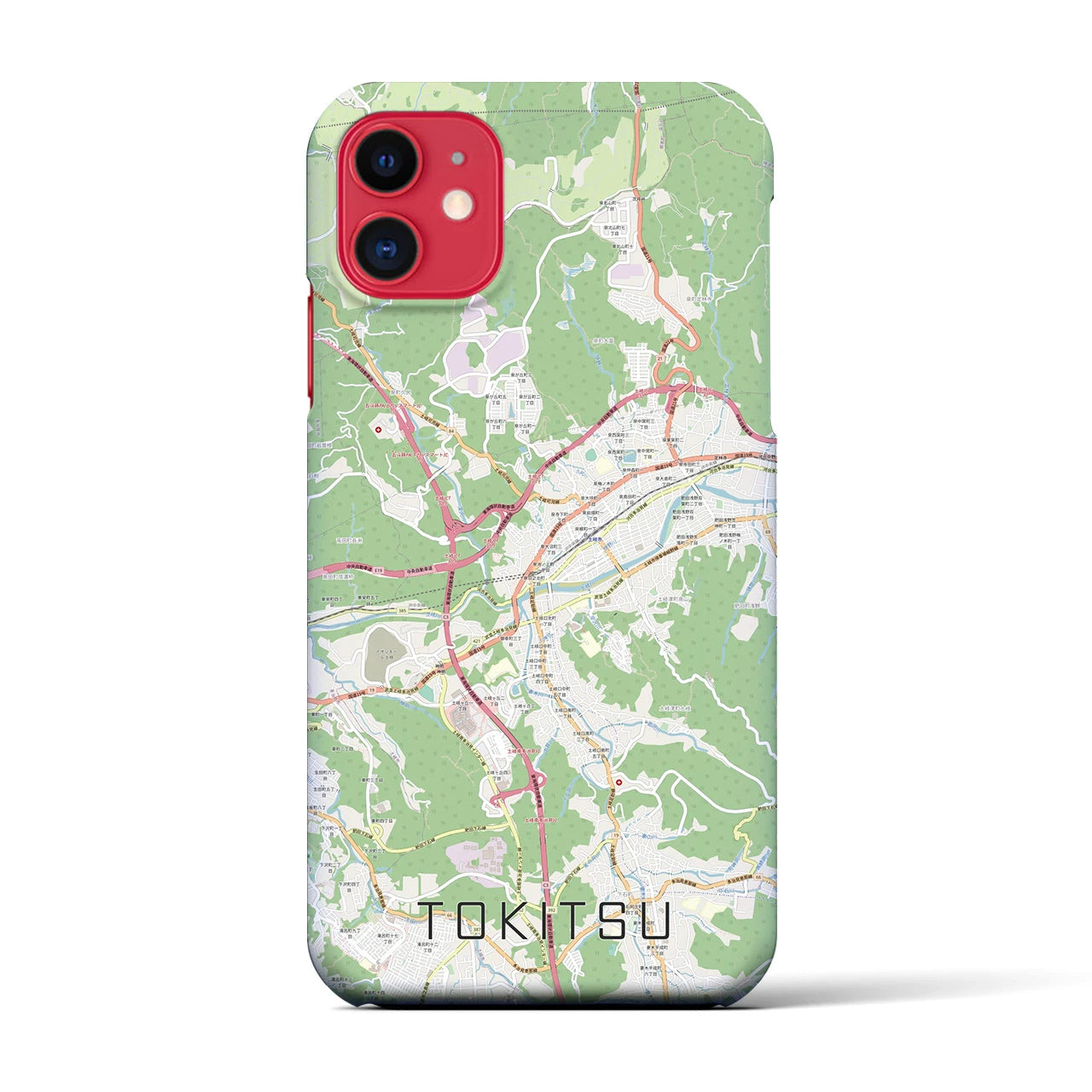 【土岐津(岐阜県)】地図柄iPhoneケース(バックカバータイプ)