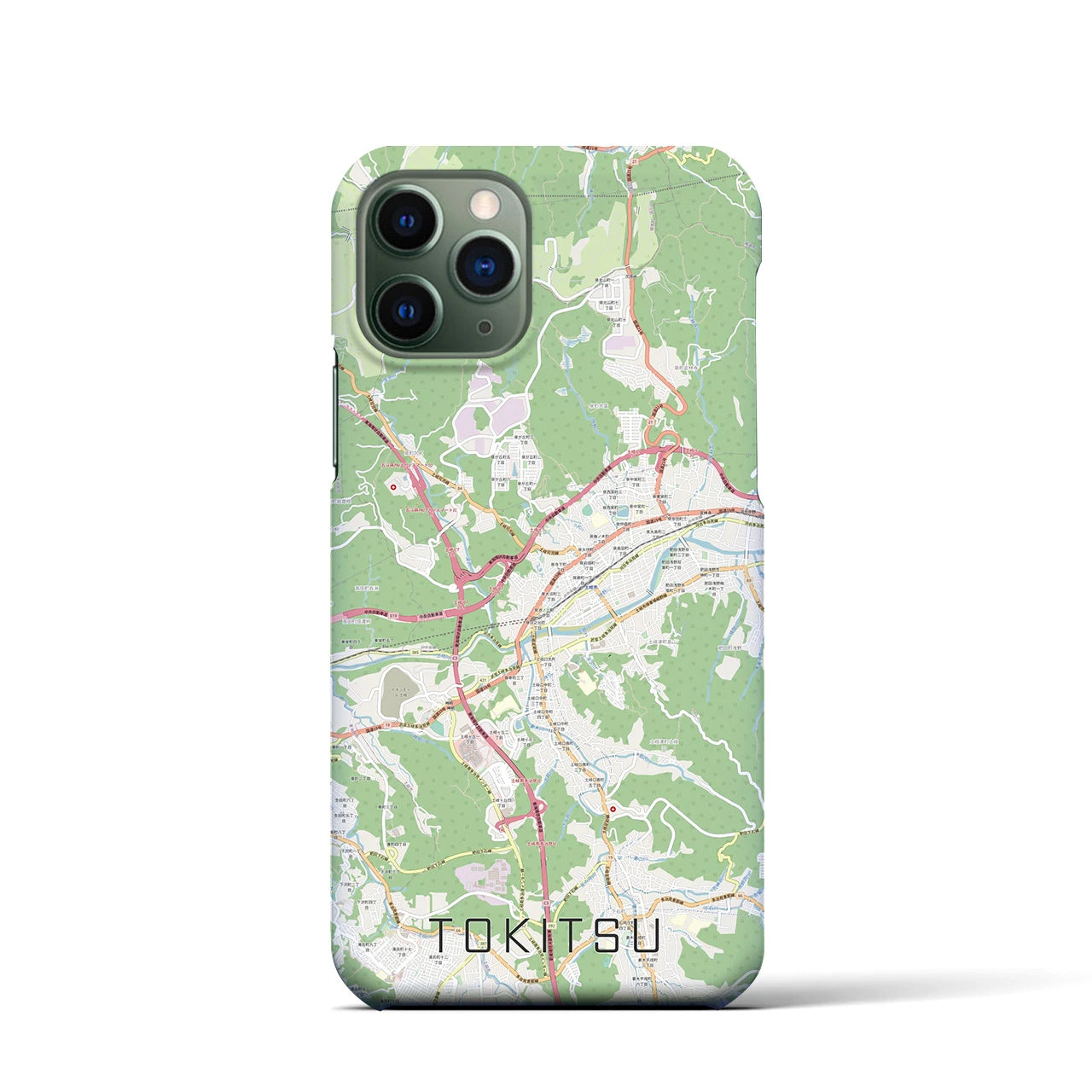 【土岐津(岐阜県)】地図柄iPhoneケース(バックカバータイプ)