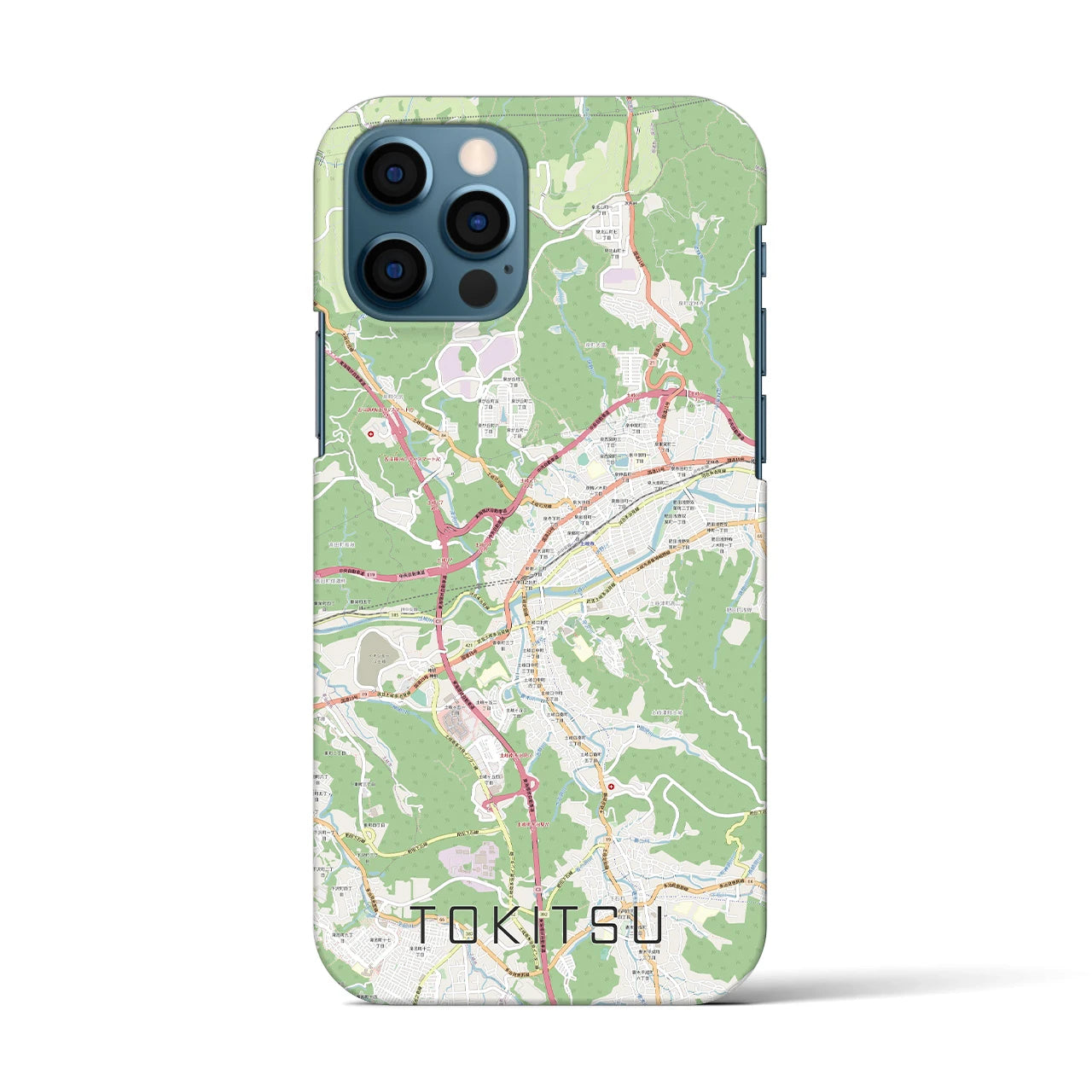 【土岐津(岐阜県)】地図柄iPhoneケース(バックカバータイプ)