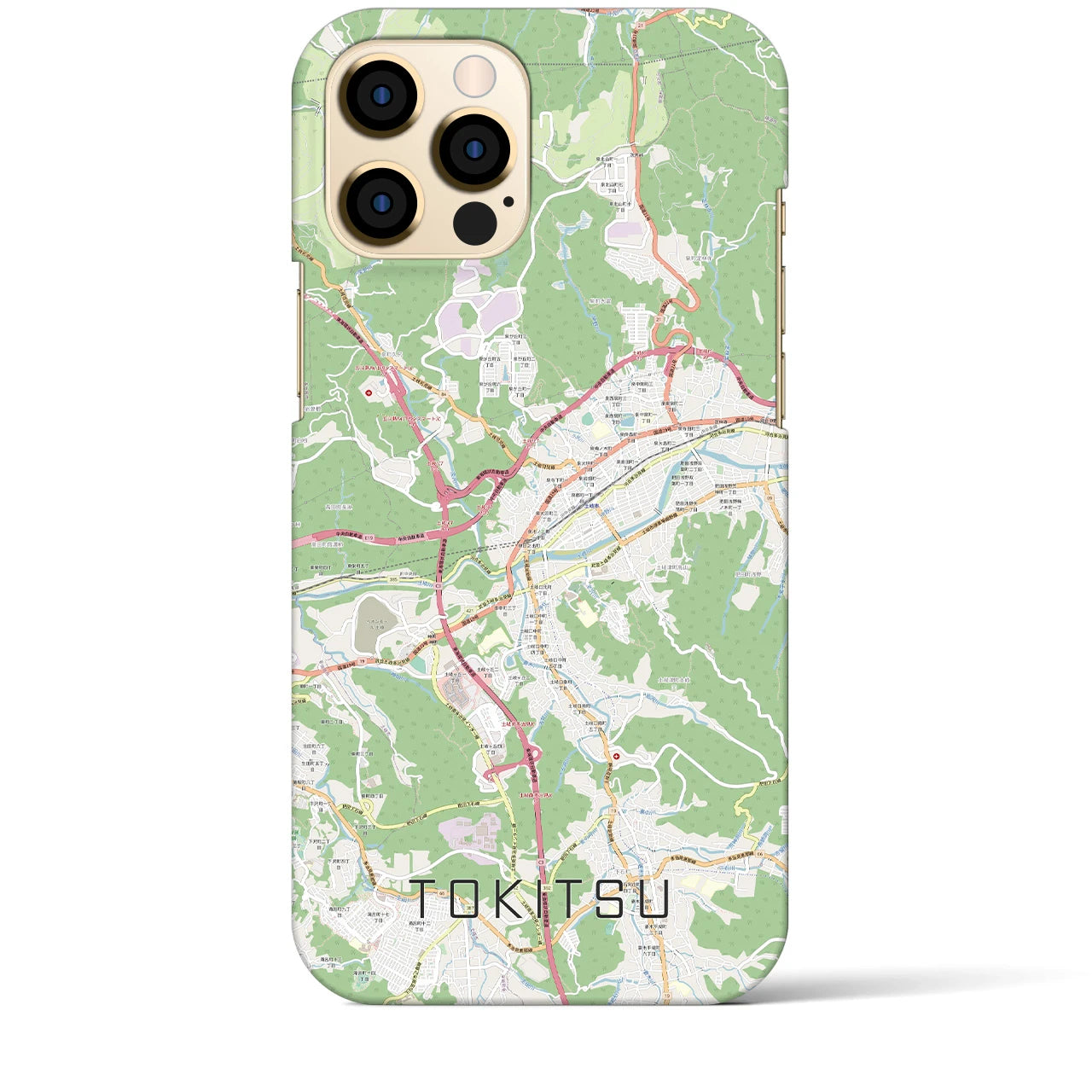 【土岐津(岐阜県)】地図柄iPhoneケース(バックカバータイプ)