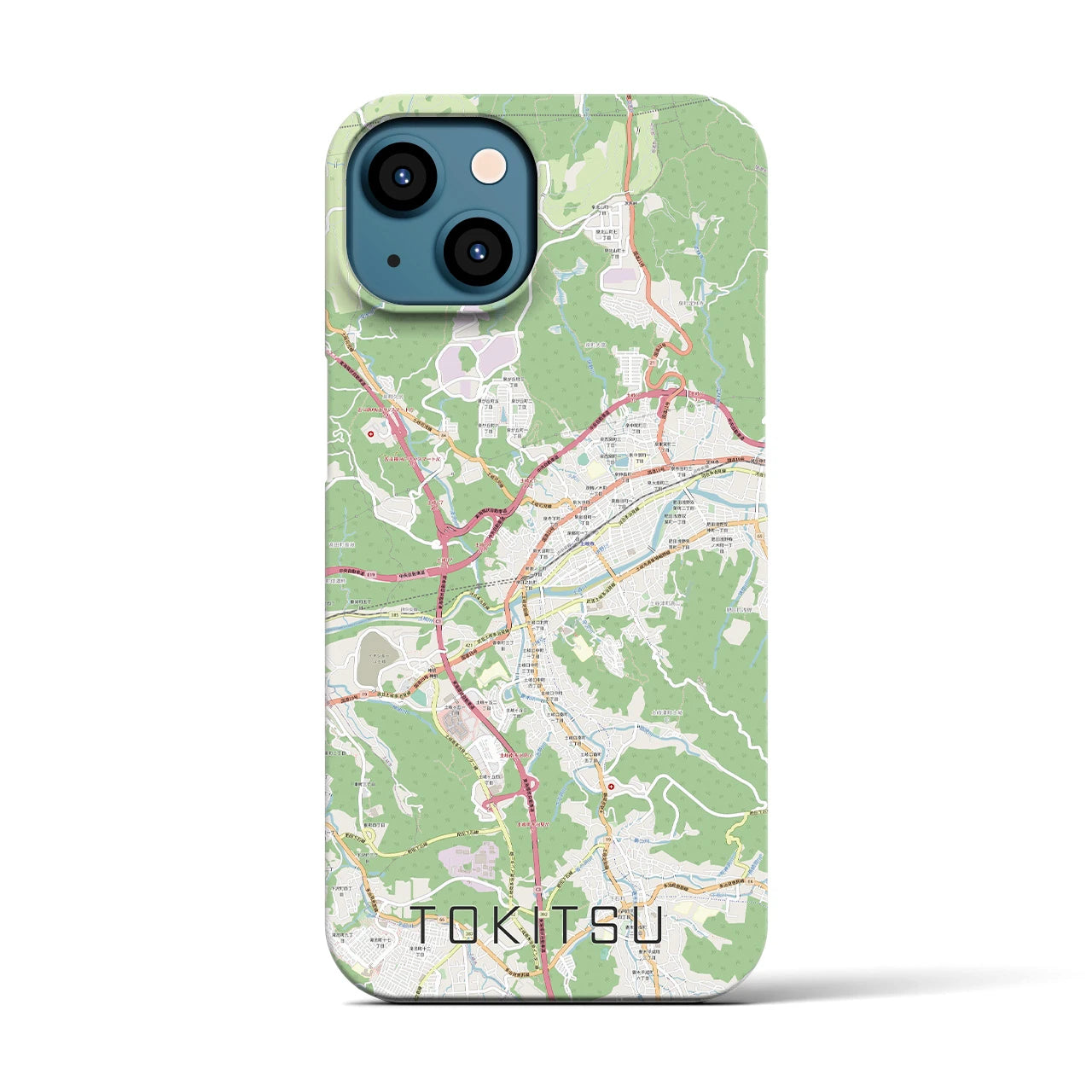 【土岐津(岐阜県)】地図柄iPhoneケース(バックカバータイプ)