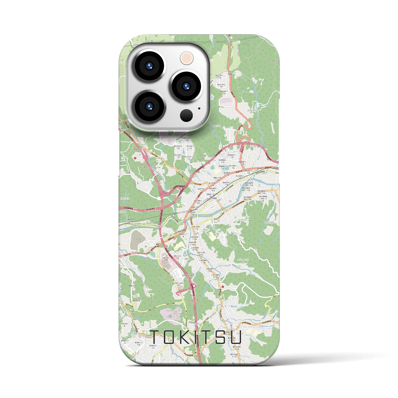 【土岐津(岐阜県)】地図柄iPhoneケース(バックカバータイプ)