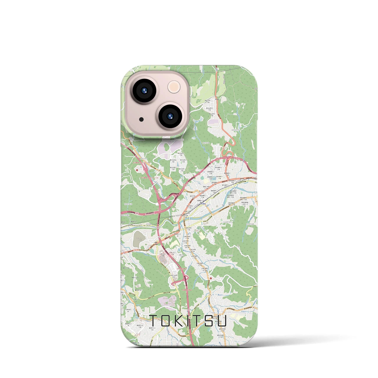 【土岐津(岐阜県)】地図柄iPhoneケース(バックカバータイプ)