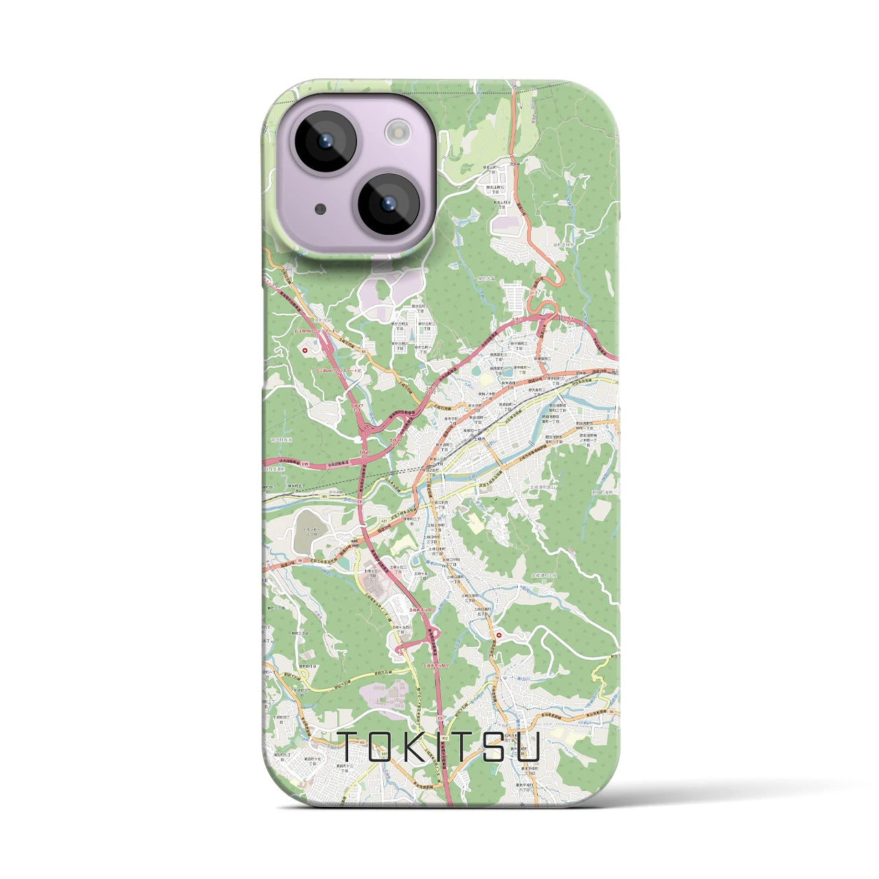 【土岐津(岐阜県)】地図柄iPhoneケース(バックカバータイプ)