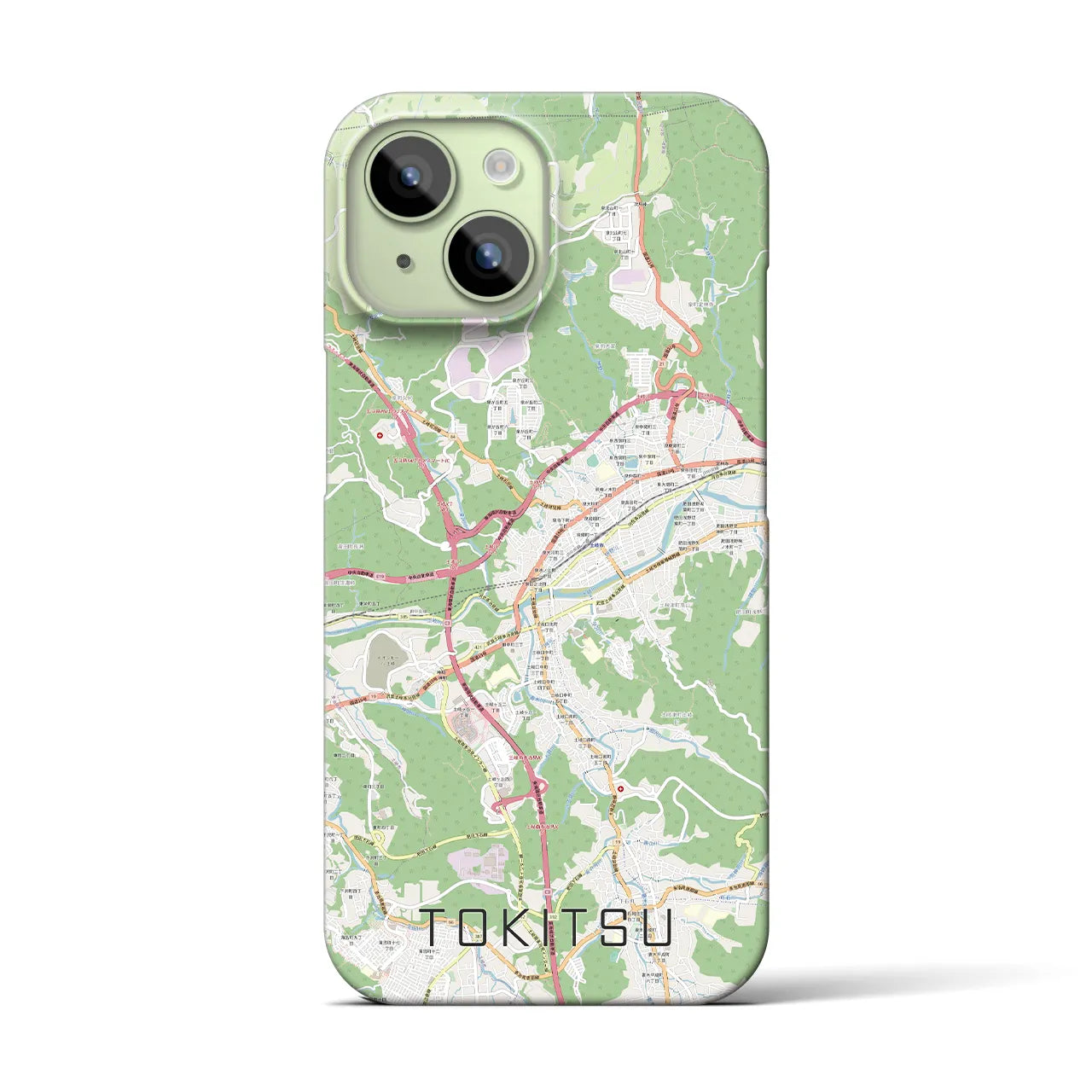 【土岐津(岐阜県)】地図柄iPhoneケース(バックカバータイプ)