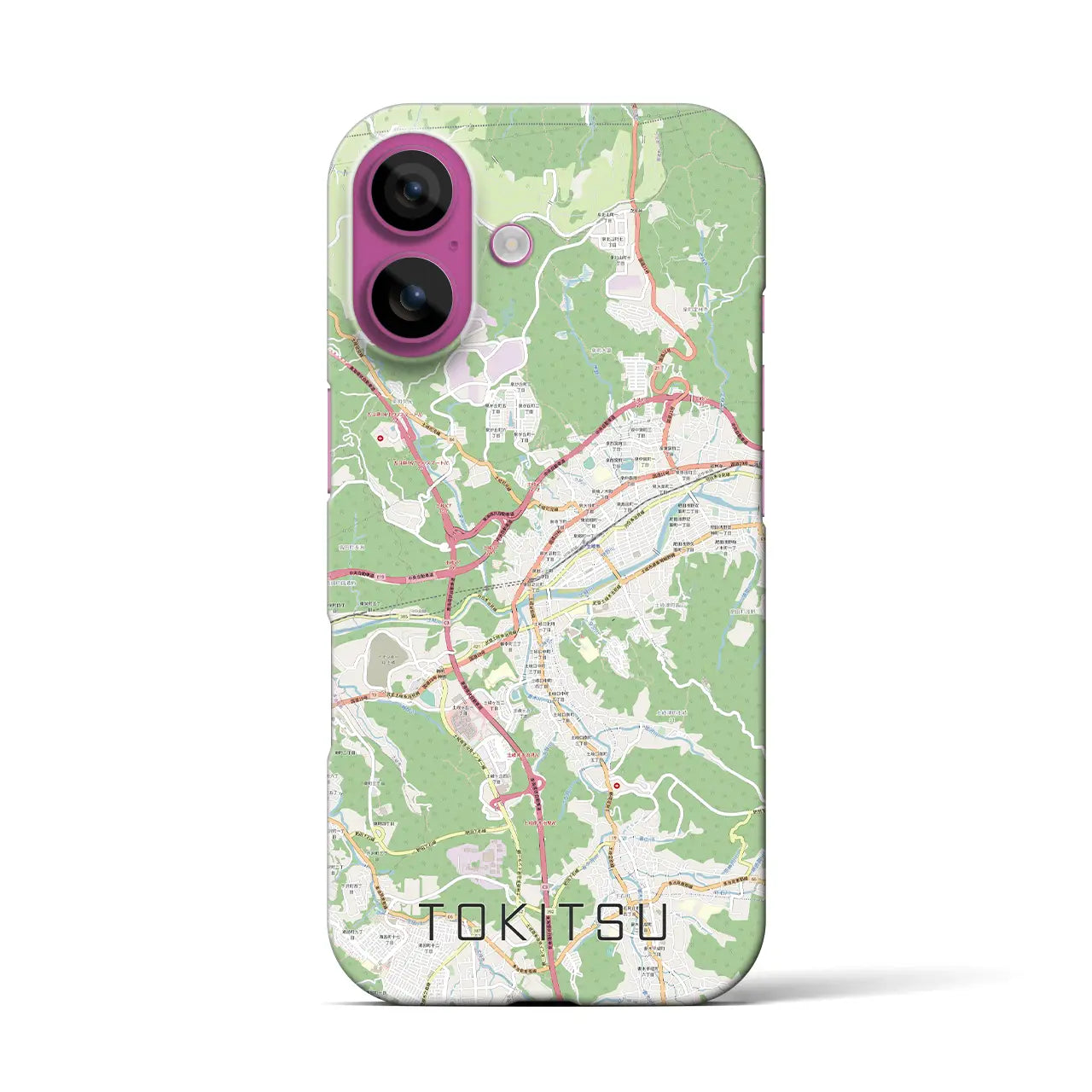 【土岐津(岐阜県)】地図柄iPhoneケース(バックカバータイプ)