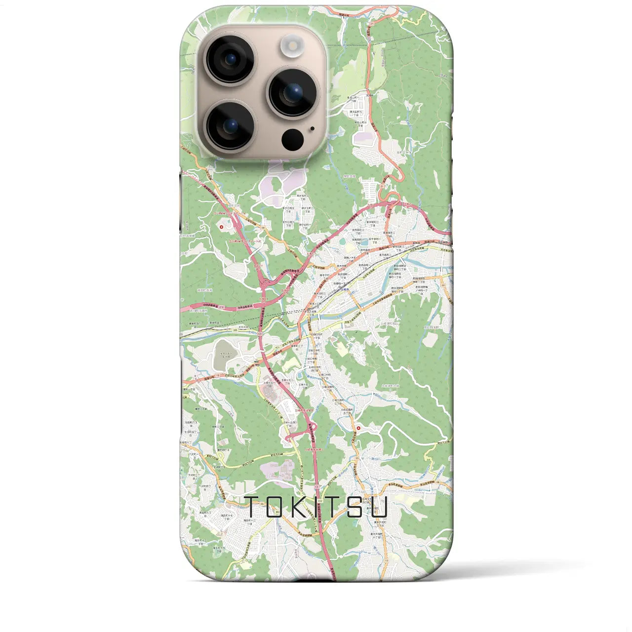 【土岐津(岐阜県)】地図柄iPhoneケース(バックカバータイプ)