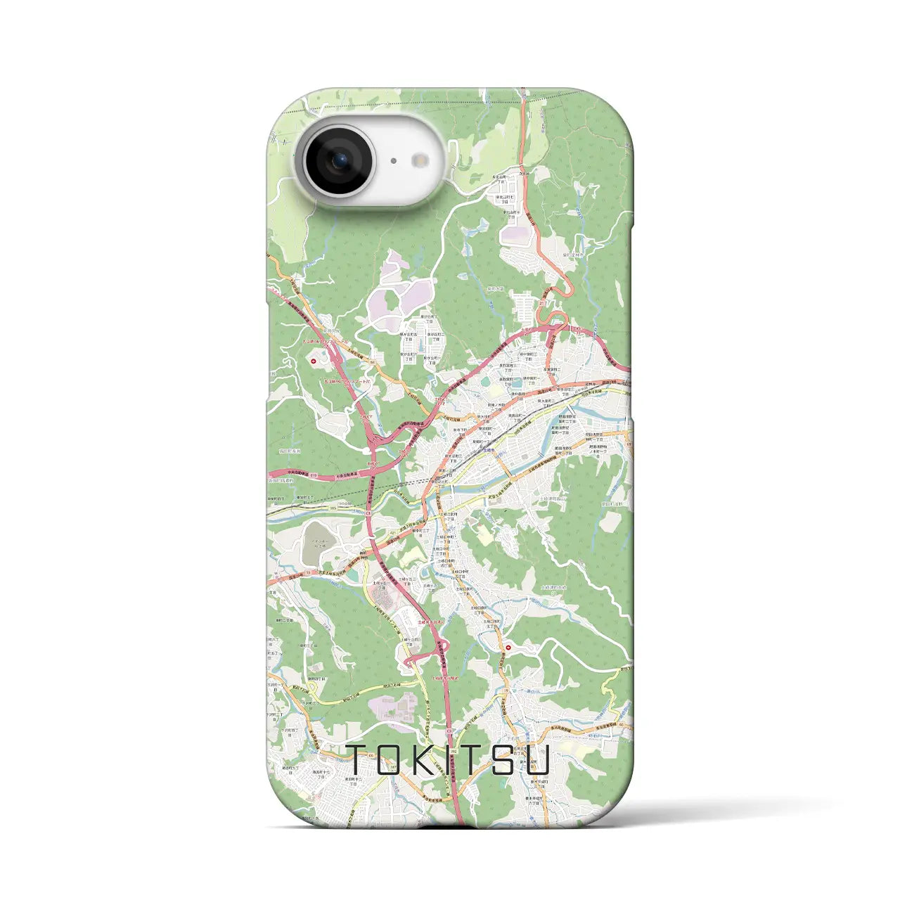 【土岐津(岐阜県)】地図柄iPhoneケース(バックカバータイプ)