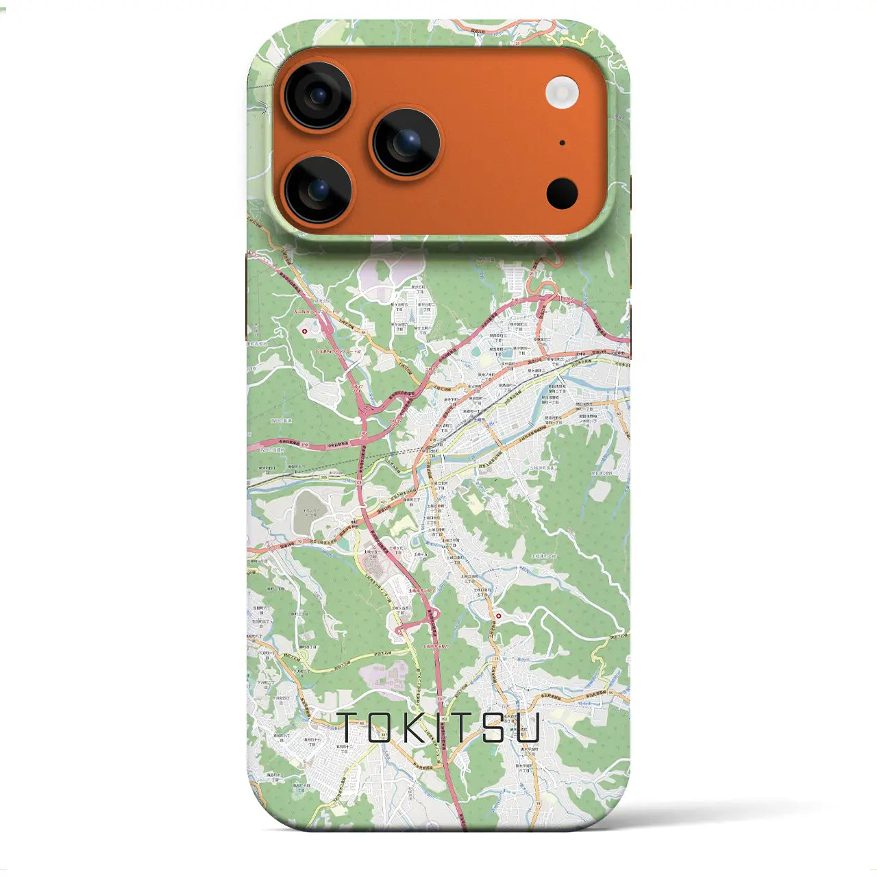 【土岐津(岐阜県)】地図柄iPhoneケース(バックカバータイプ)