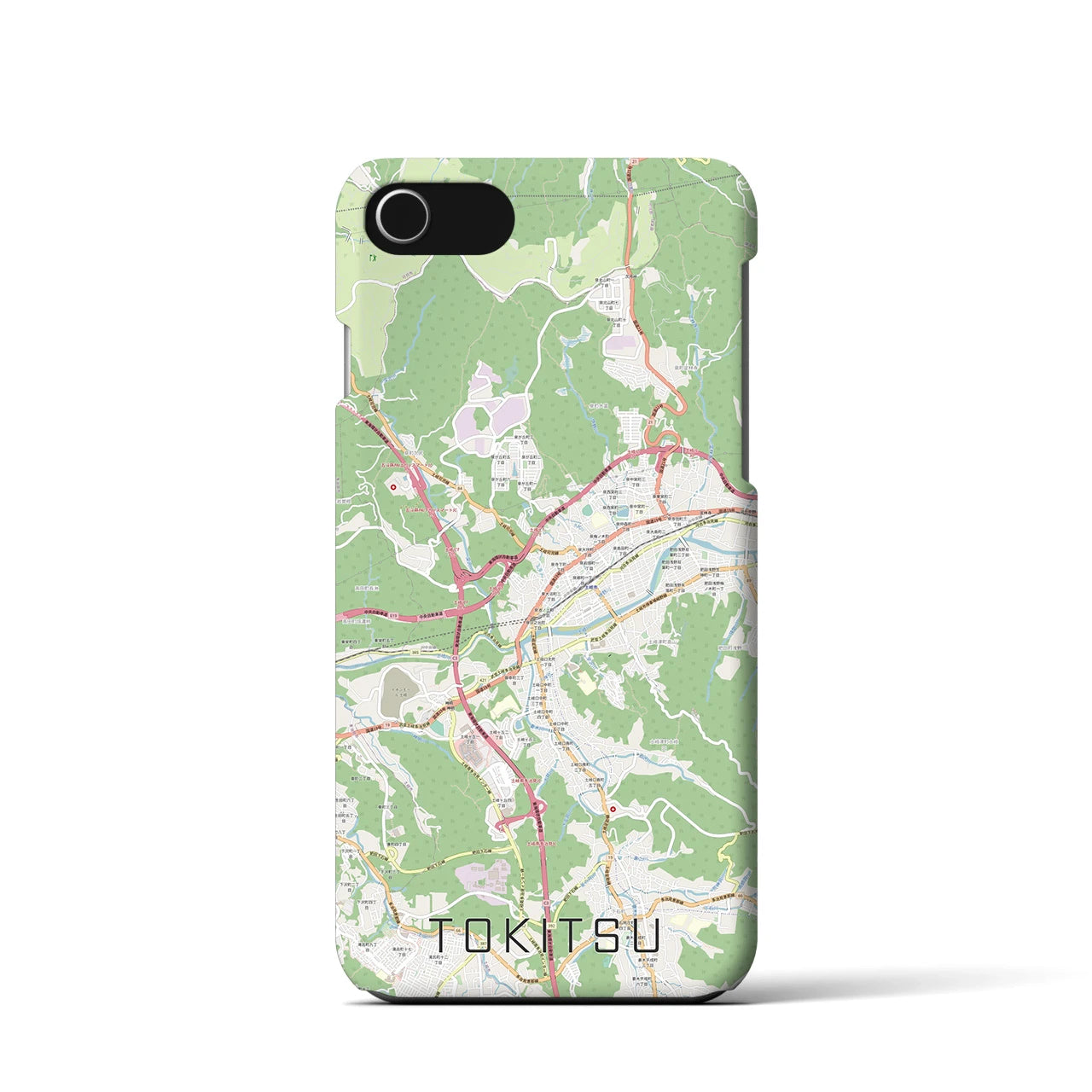 【土岐津(岐阜県)】地図柄iPhoneケース(バックカバータイプ)