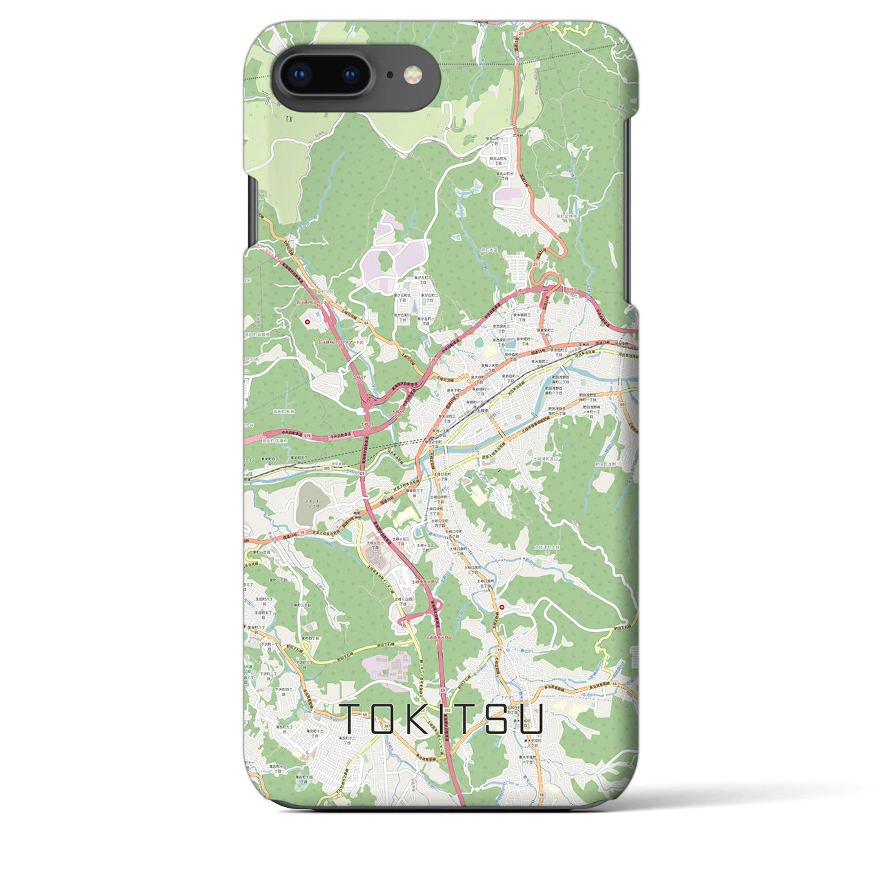 【土岐津(岐阜県)】地図柄iPhoneケース(バックカバータイプ)