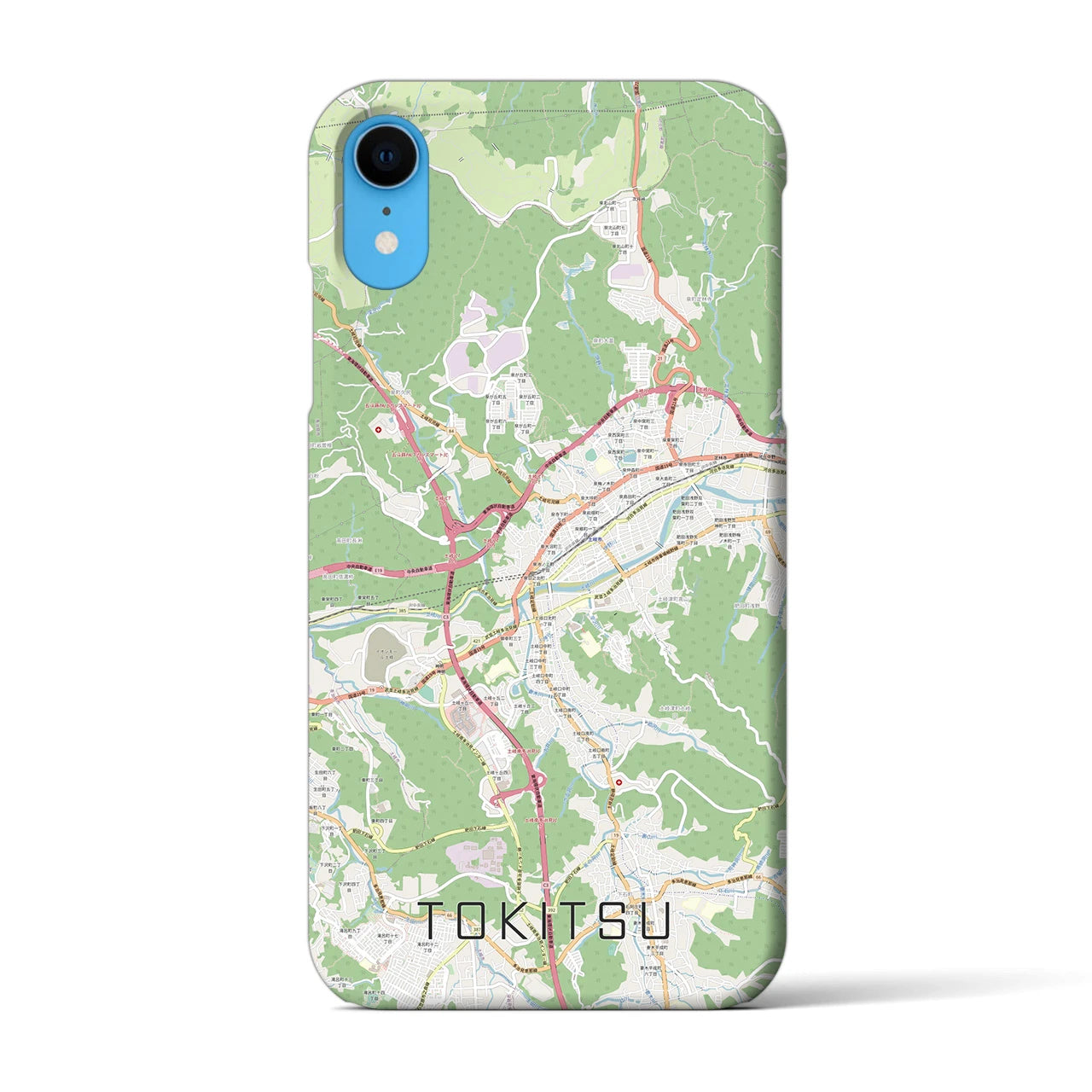 【土岐津(岐阜県)】地図柄iPhoneケース(バックカバータイプ)