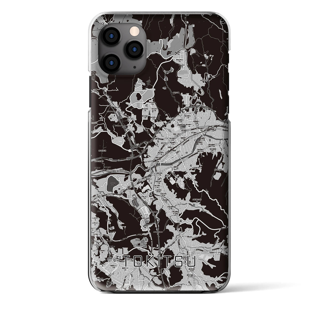 【土岐津(岐阜県)】地図柄iPhoneケース(クリアタイプ)