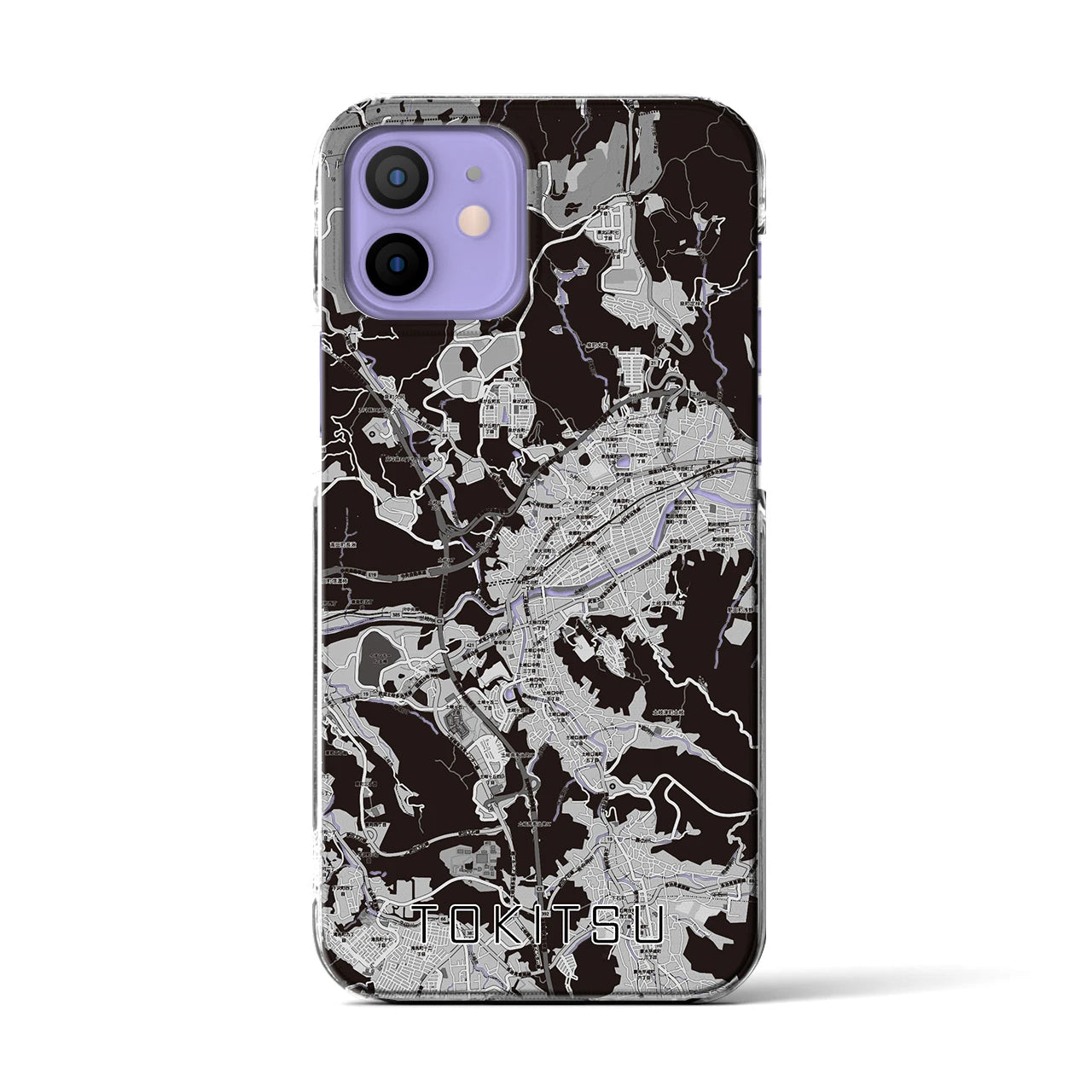 【土岐津(岐阜県)】地図柄iPhoneケース(クリアタイプ)