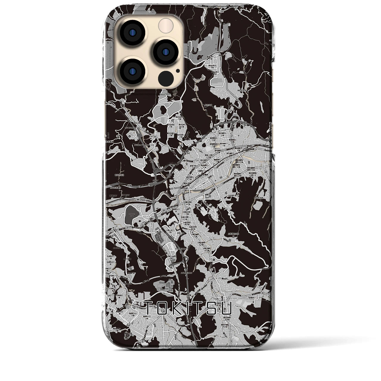 【土岐津(岐阜県)】地図柄iPhoneケース(クリアタイプ)