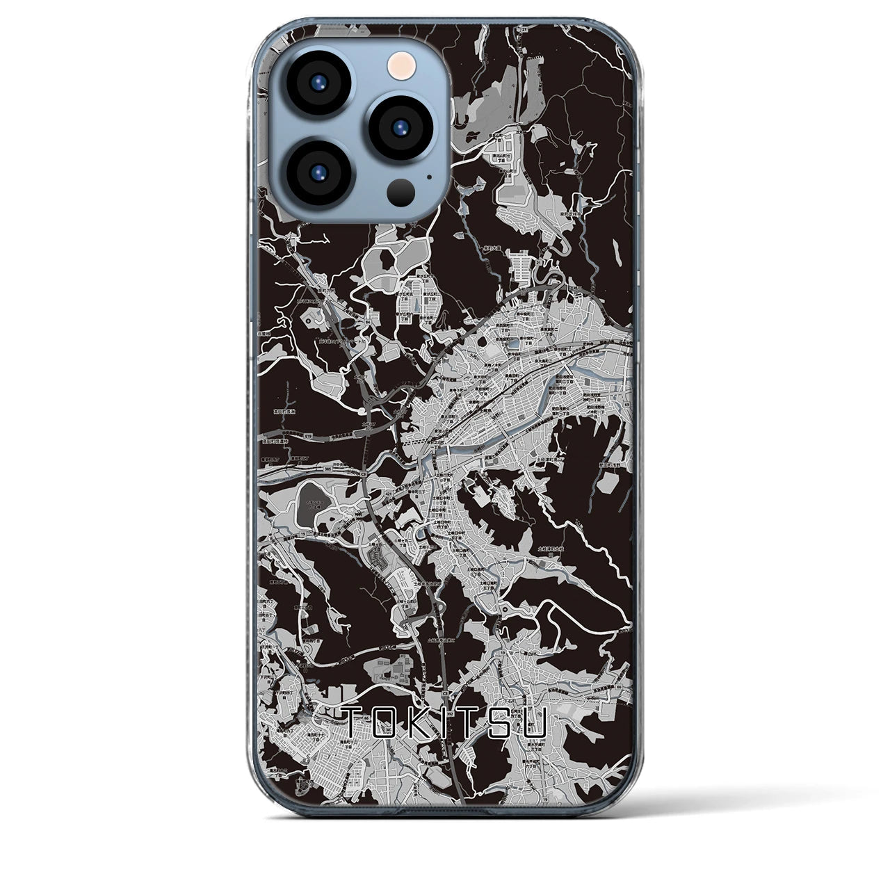 【土岐津(岐阜県)】地図柄iPhoneケース(クリアタイプ)