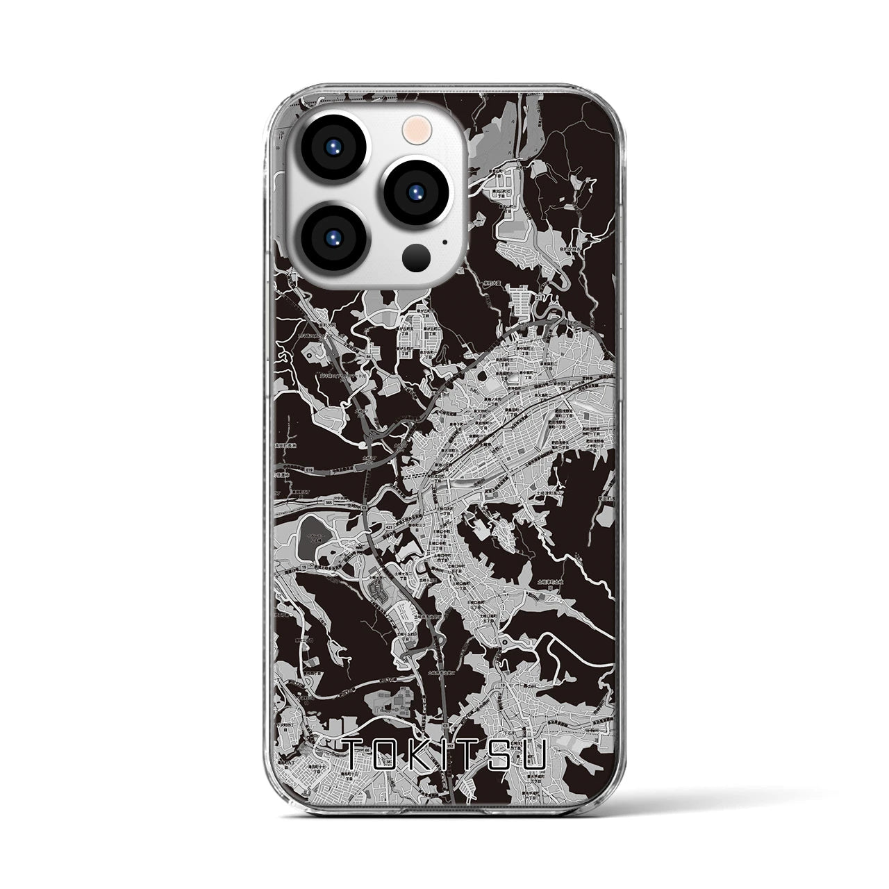 【土岐津(岐阜県)】地図柄iPhoneケース(クリアタイプ)