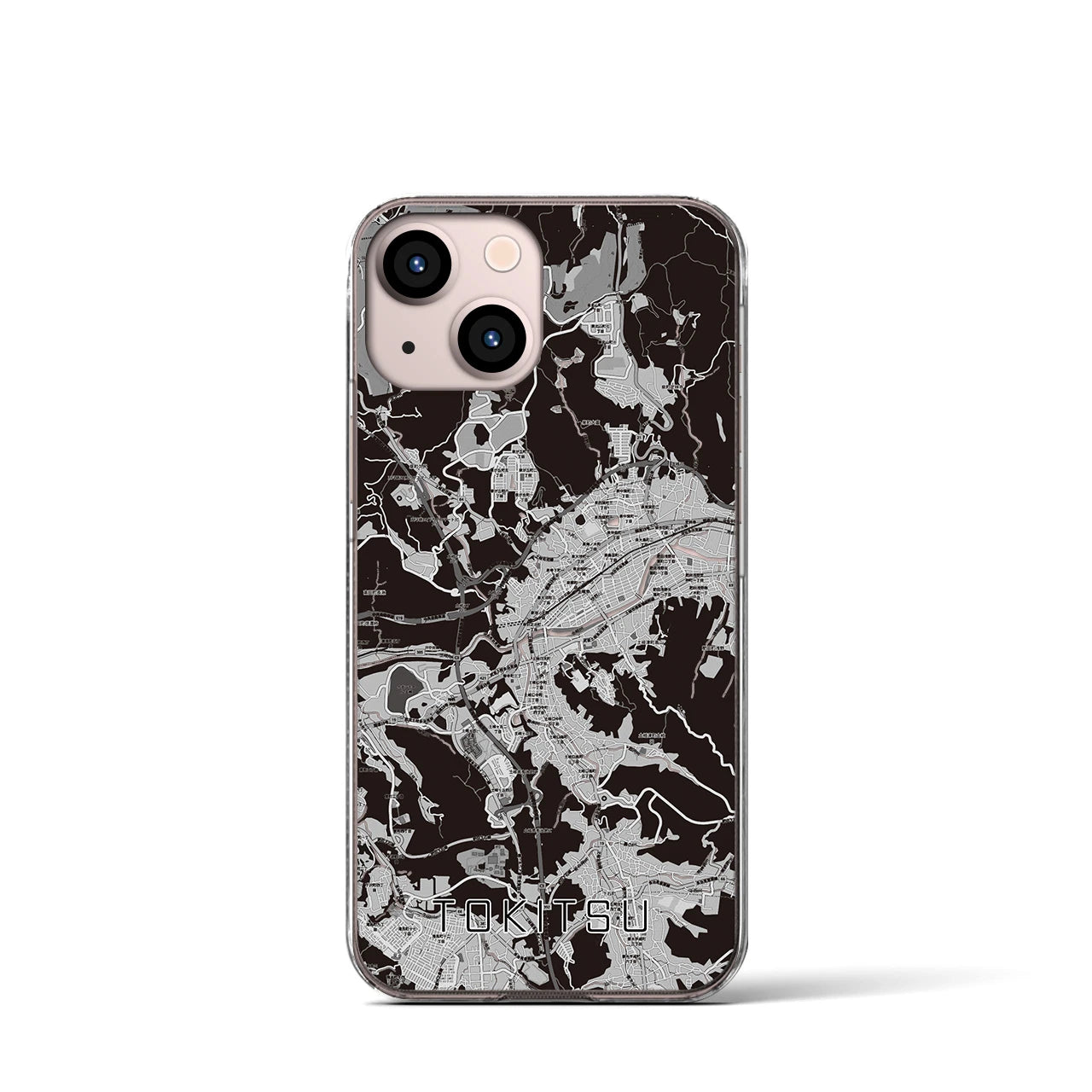 【土岐津(岐阜県)】地図柄iPhoneケース(クリアタイプ)