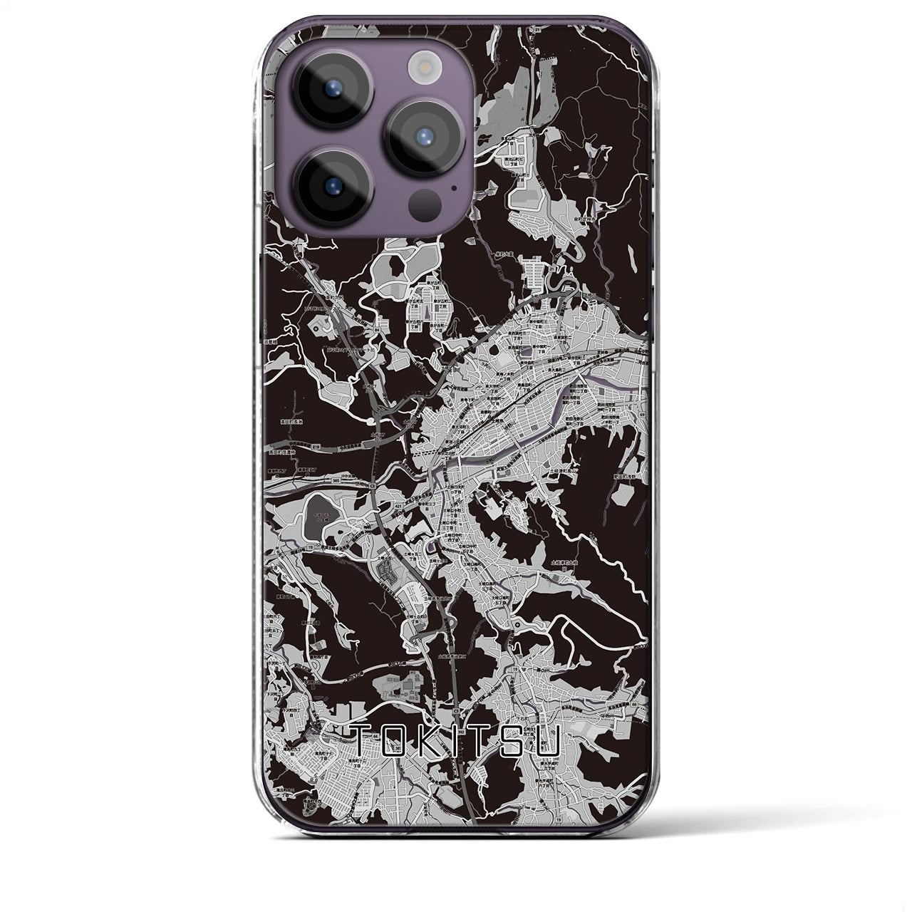 【土岐津(岐阜県)】地図柄iPhoneケース(クリアタイプ)