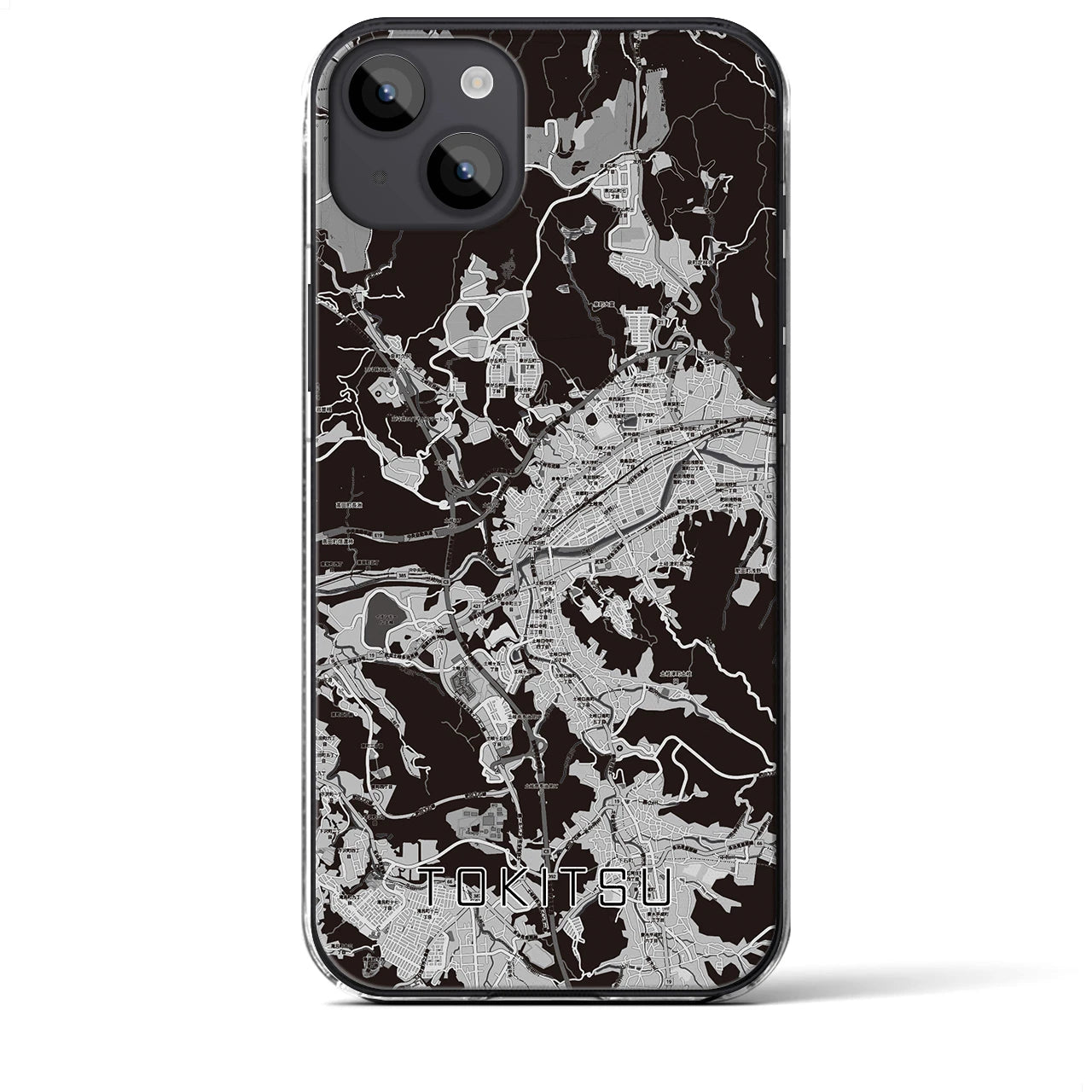 【土岐津(岐阜県)】地図柄iPhoneケース(クリアタイプ)