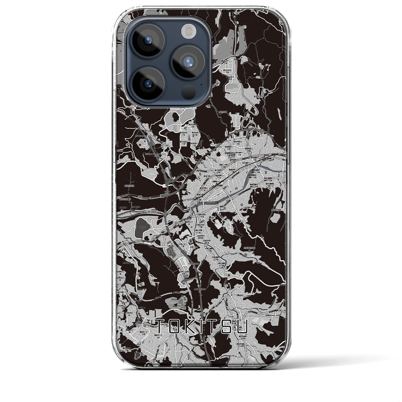 【土岐津(岐阜県)】地図柄iPhoneケース(クリアタイプ)