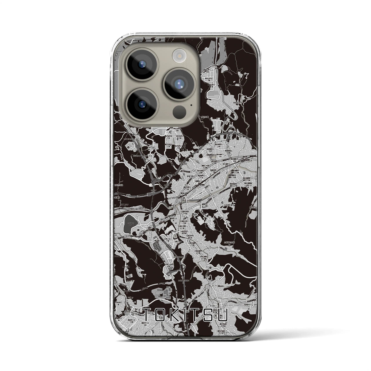 【土岐津(岐阜県)】地図柄iPhoneケース(クリアタイプ)