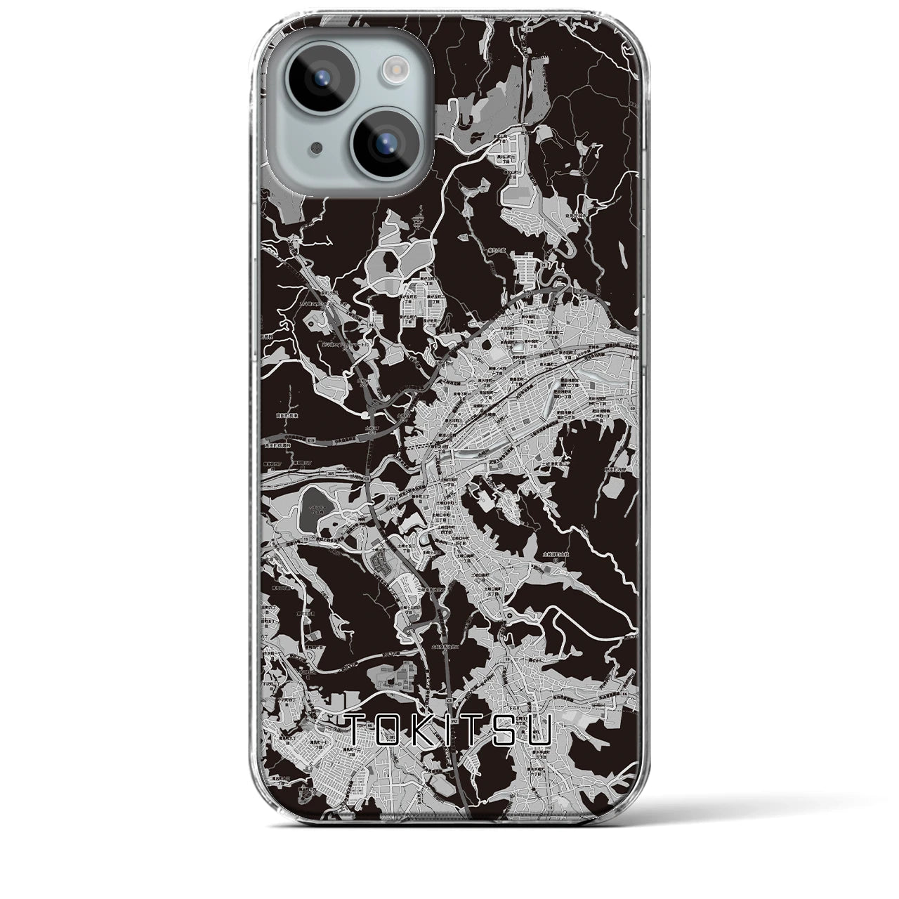 【土岐津(岐阜県)】地図柄iPhoneケース(クリアタイプ)