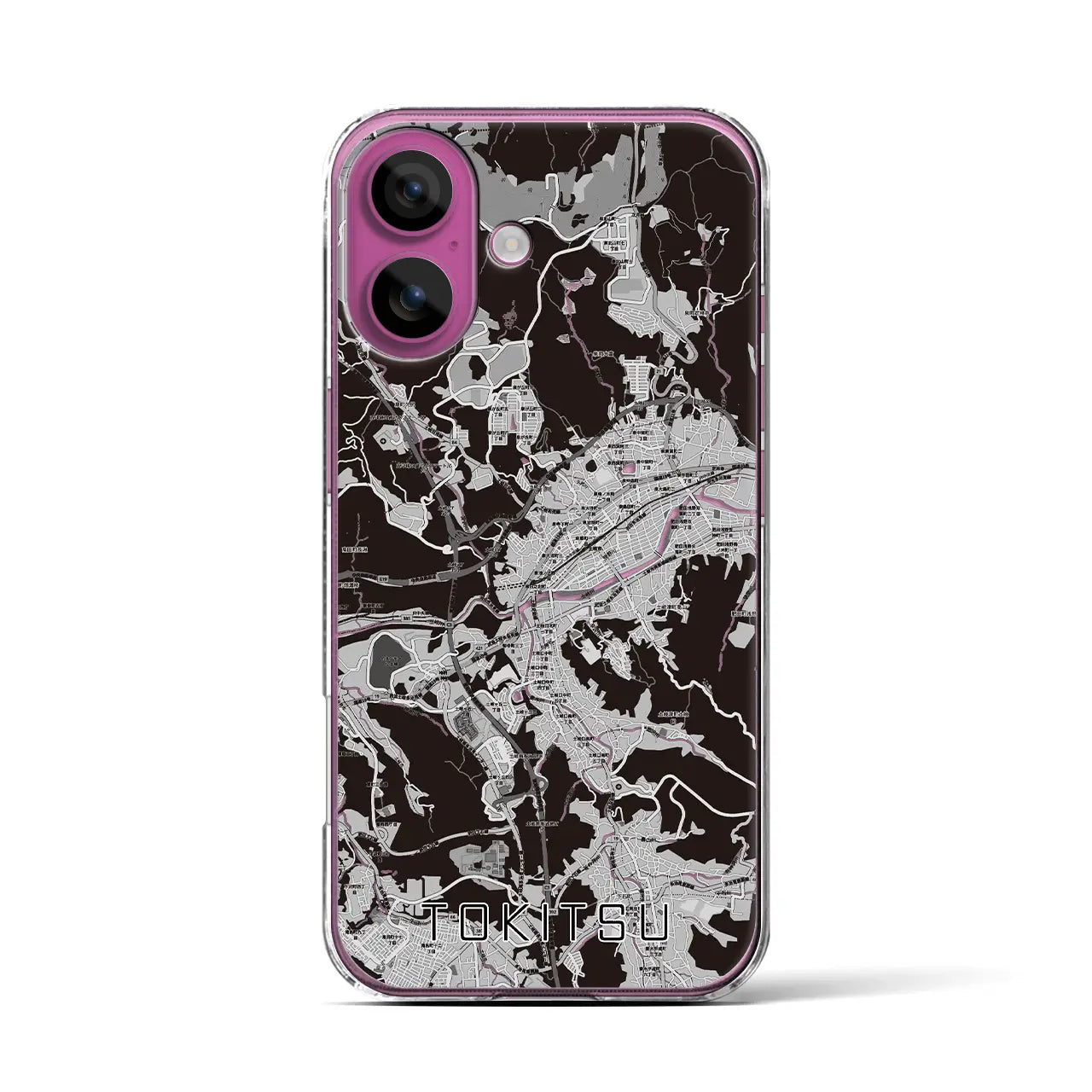 【土岐津(岐阜県)】地図柄iPhoneケース(クリアタイプ)