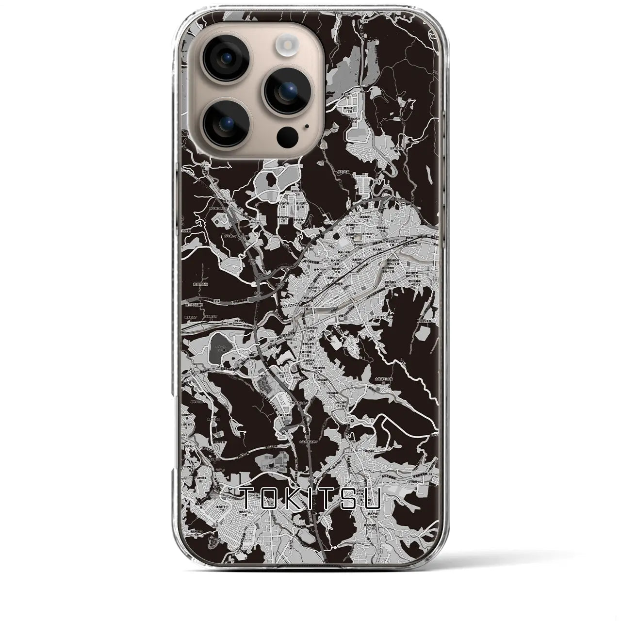 【土岐津(岐阜県)】地図柄iPhoneケース(クリアタイプ)