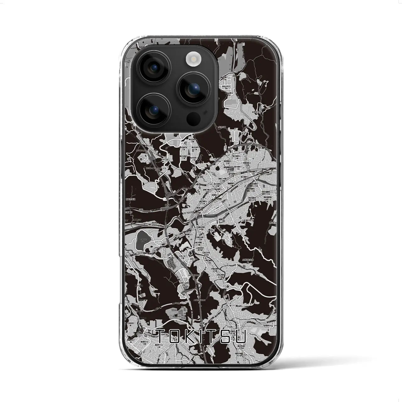 【土岐津(岐阜県)】地図柄iPhoneケース(クリアタイプ)