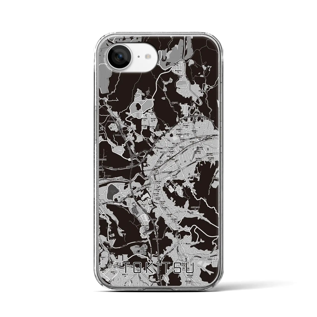 【土岐津(岐阜県)】地図柄iPhoneケース(クリアタイプ)