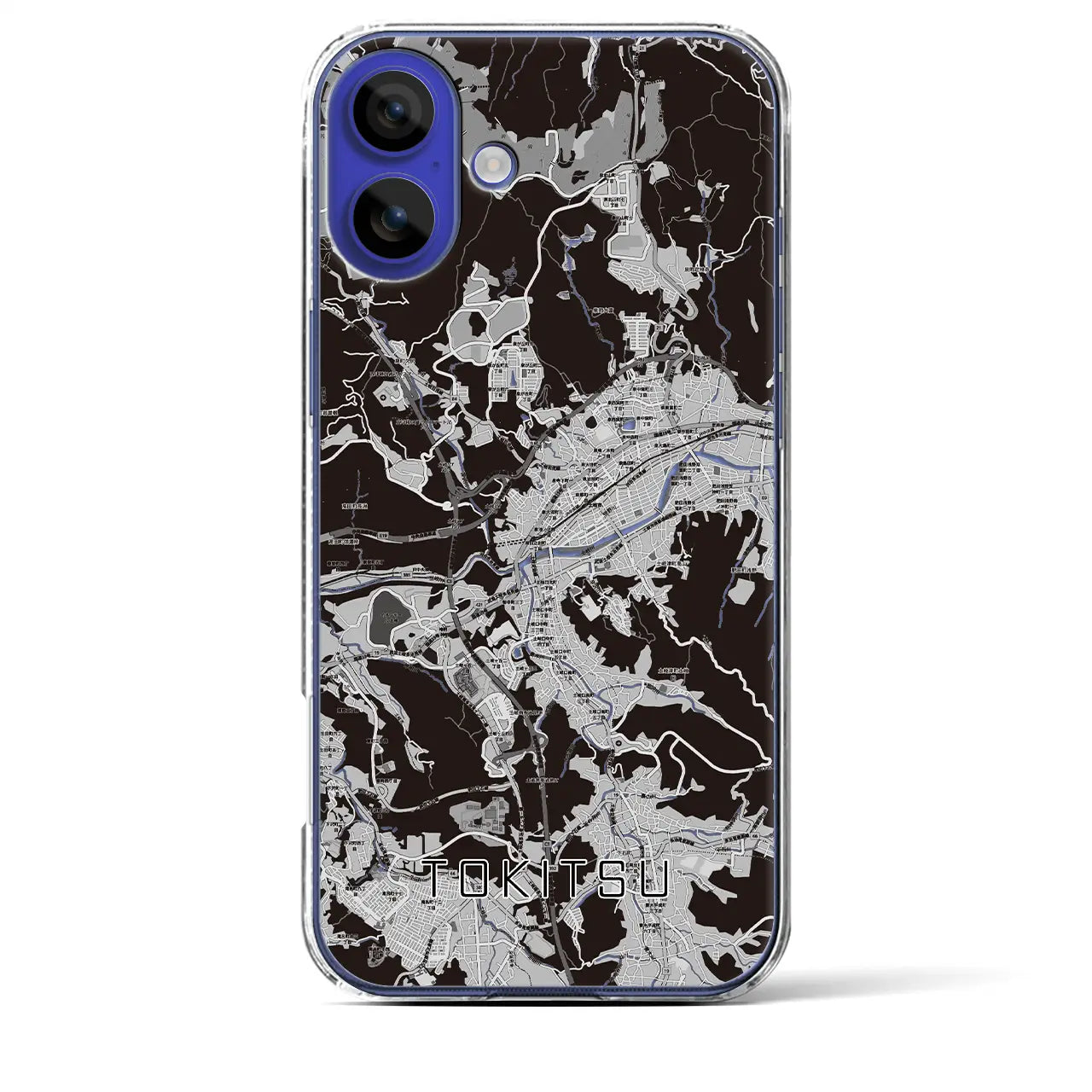 【土岐津(岐阜県)】地図柄iPhoneケース(クリアタイプ)