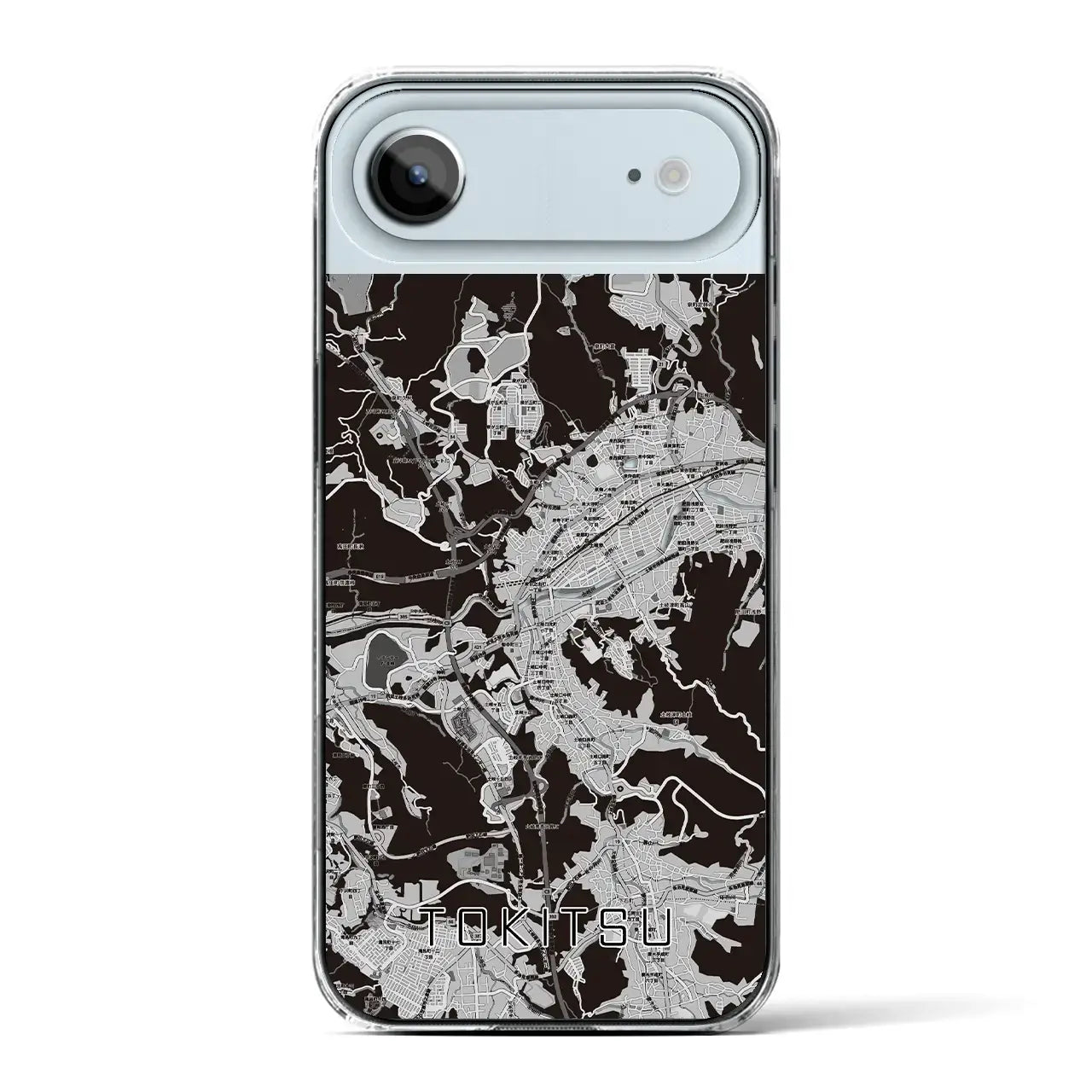 【土岐津(岐阜県)】地図柄iPhoneケース(クリアタイプ)