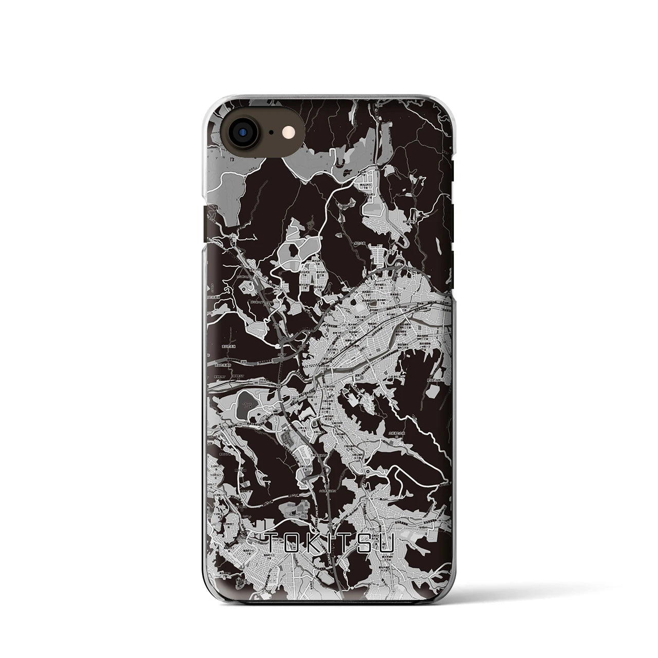 【土岐津(岐阜県)】地図柄iPhoneケース(クリアタイプ)